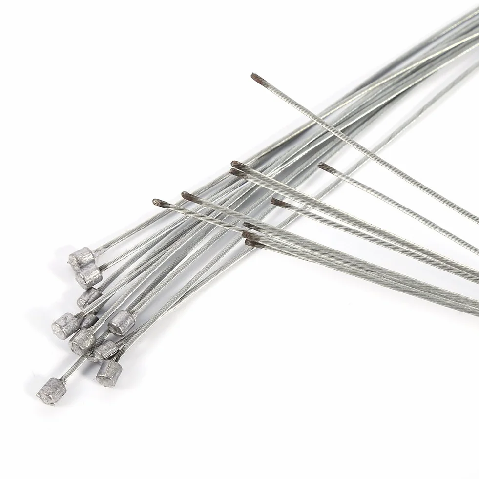Ejoyous 10 sztuk kabli przerzutki rowerowej, zestaw linek zmiany biegów i przewodów hamulcowych 2 m stal nierdzewna
