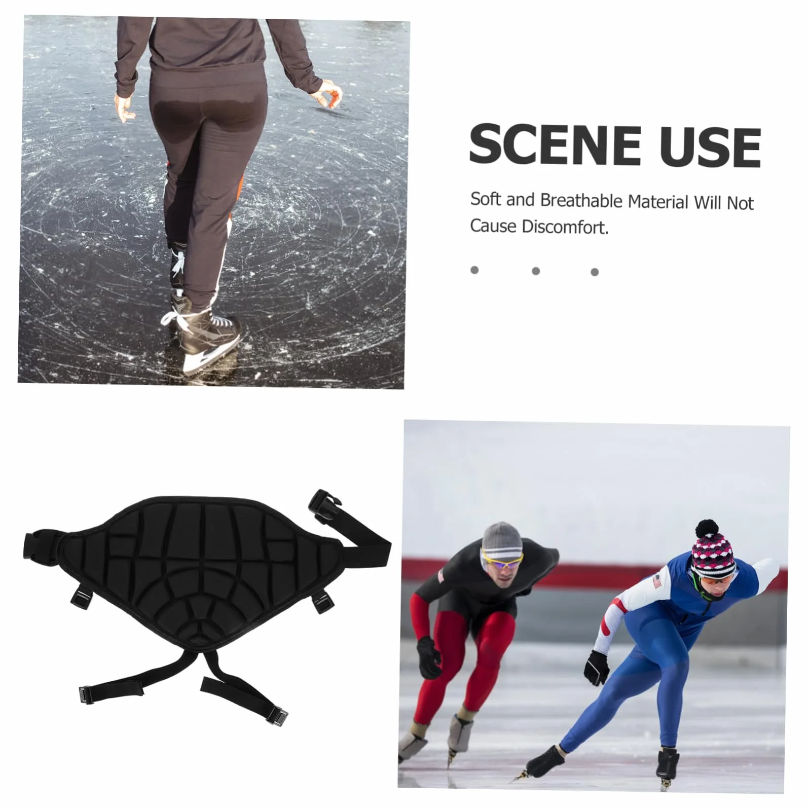 YARNOW Youth Skating Butt Pads Soft Flexible Hip Protection for Teens Ice Skating Roller Skiing Snowboarding Winter Protective Gear