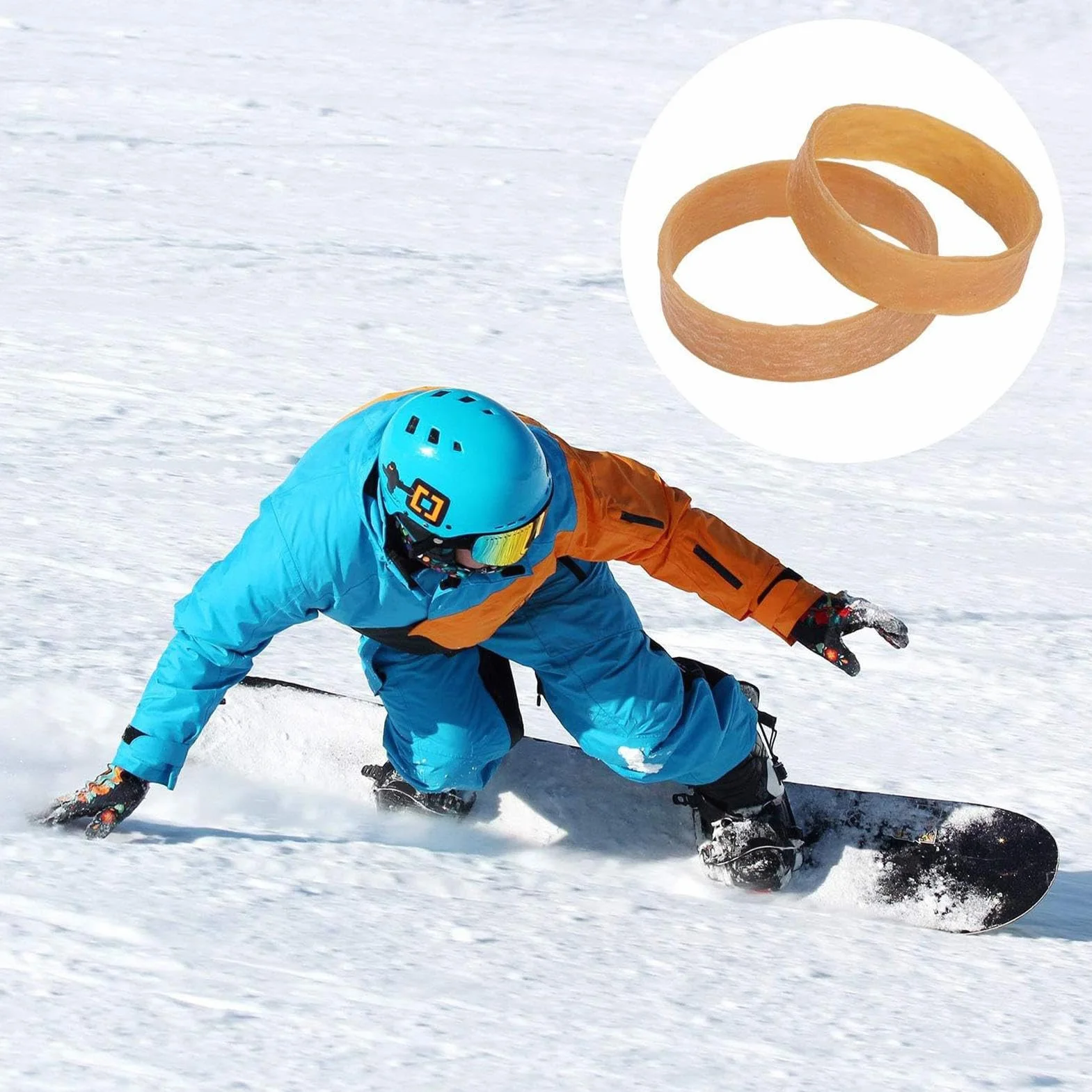 Gumki do wiązania narciarskiego, 20 x elastyczne paski narciarskie, guma o solidnej konstrukcji, paski do wiązania snowboardowego do zestawu tuningowego, akcesoria sportowe na świeżym powietrzu dla