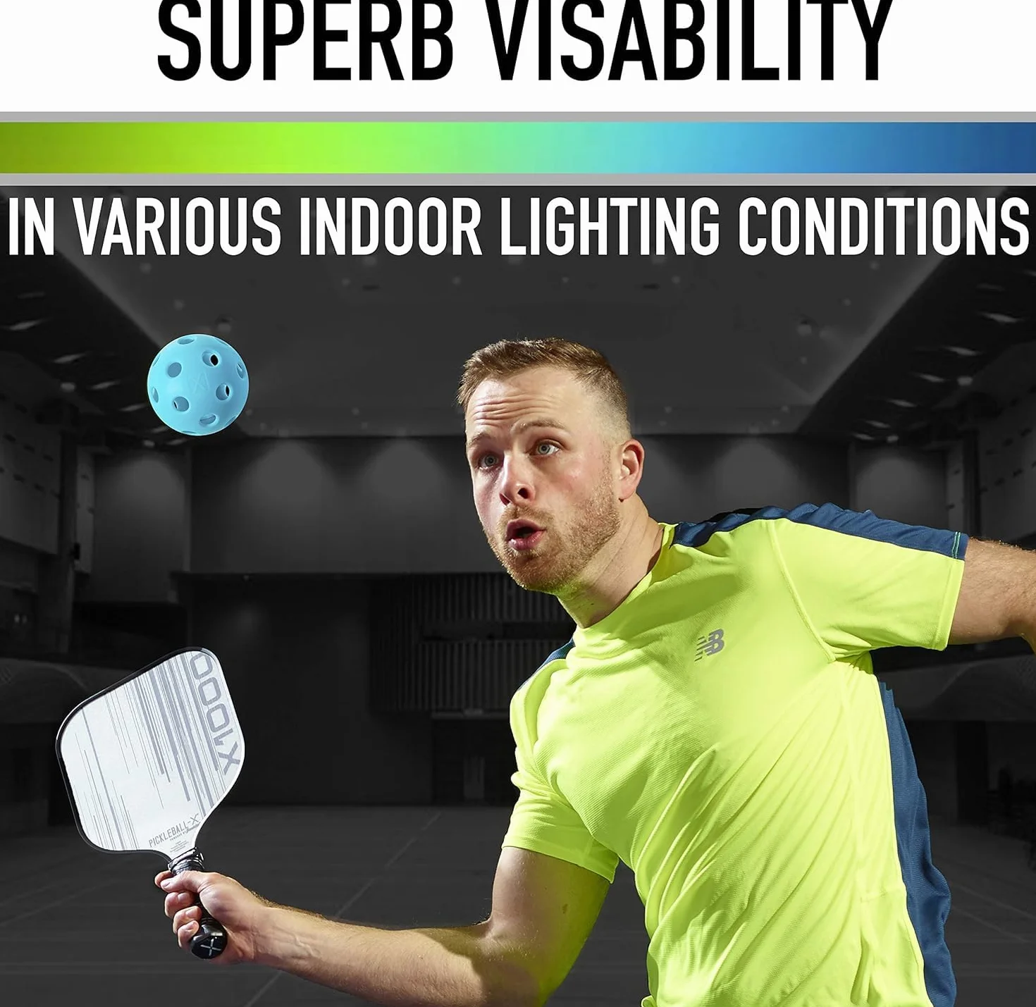 Franklin Sports X-26 Pickleball - Wewnątrz - 3 szt. - Zatwierdzone przez USAPA - niebieskie (52901)