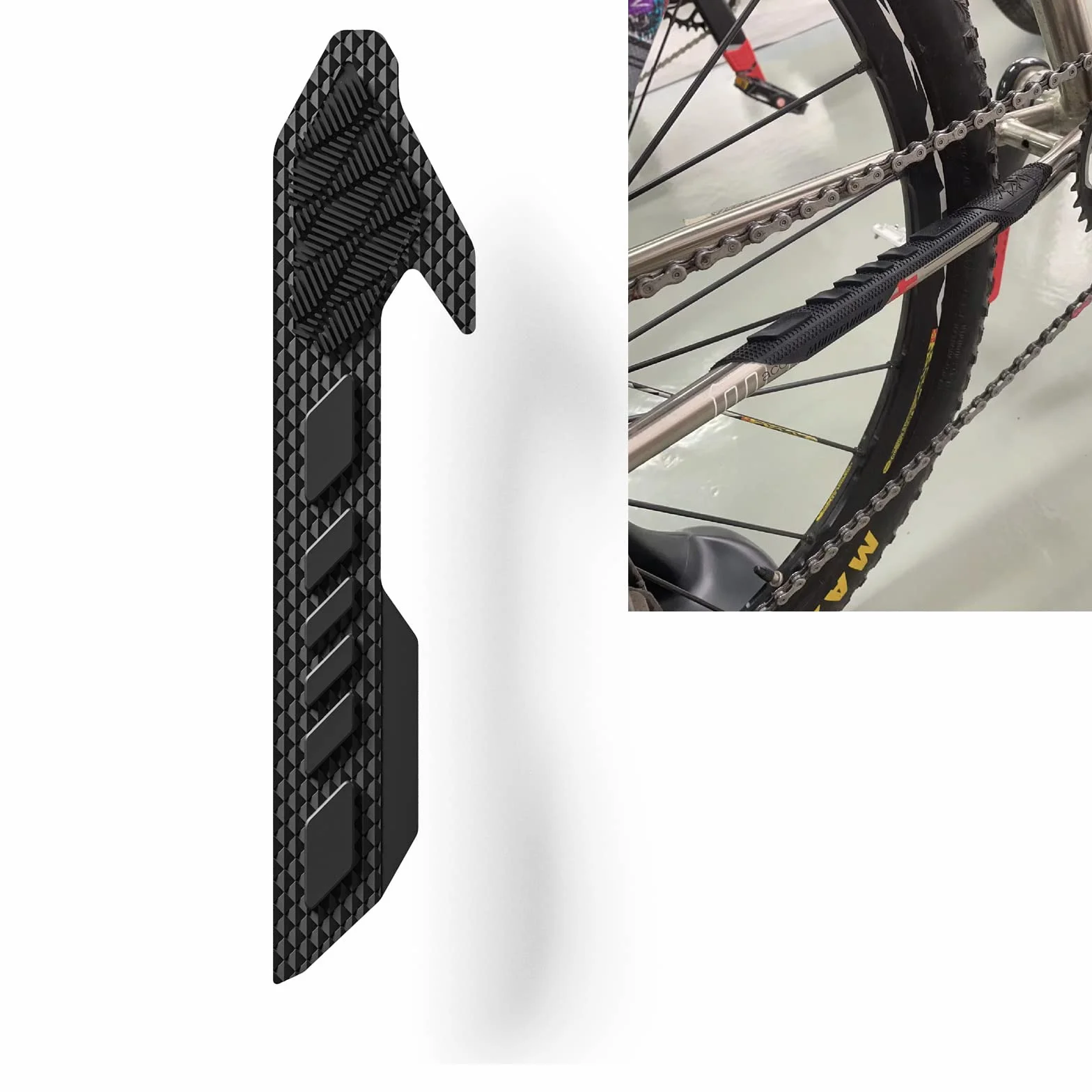 ENLEE Osłona łańcucha roweru górskiego, silikonowa osłona łańcucha MTB, podkładka łańcucha do roweru szosowego, ochrona ramy roweru przed zarysowaniem za pomocą łańcuszka