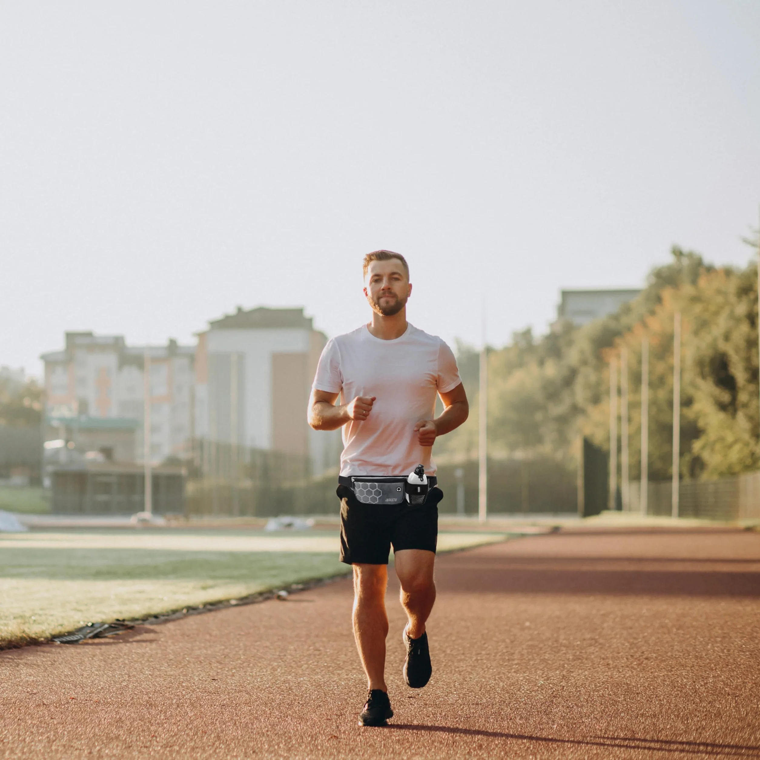 Retoo Nerka sportowa, saszetka biodrowa, torba na brzuch, wodoszczelna, stylowa, nylonowa, mała, uniseks, biodrowa, talii, do aktywności na świeżym powietrzu, podróży, wędrówek, treningu psa, szara