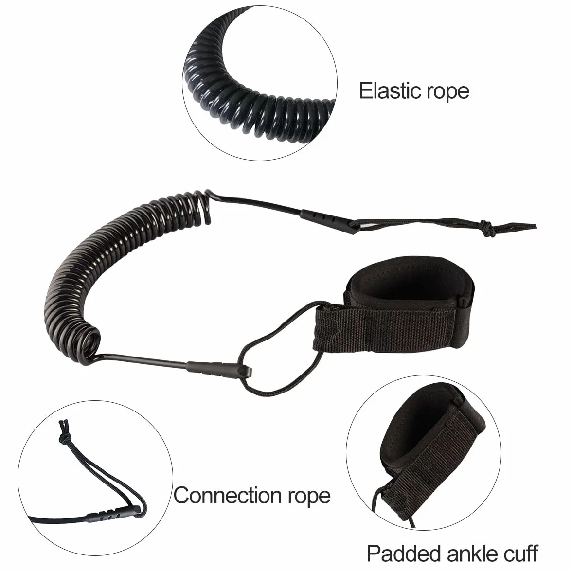 SUP Leash Smycz do Deski Surfingowej 55 x 3000mm