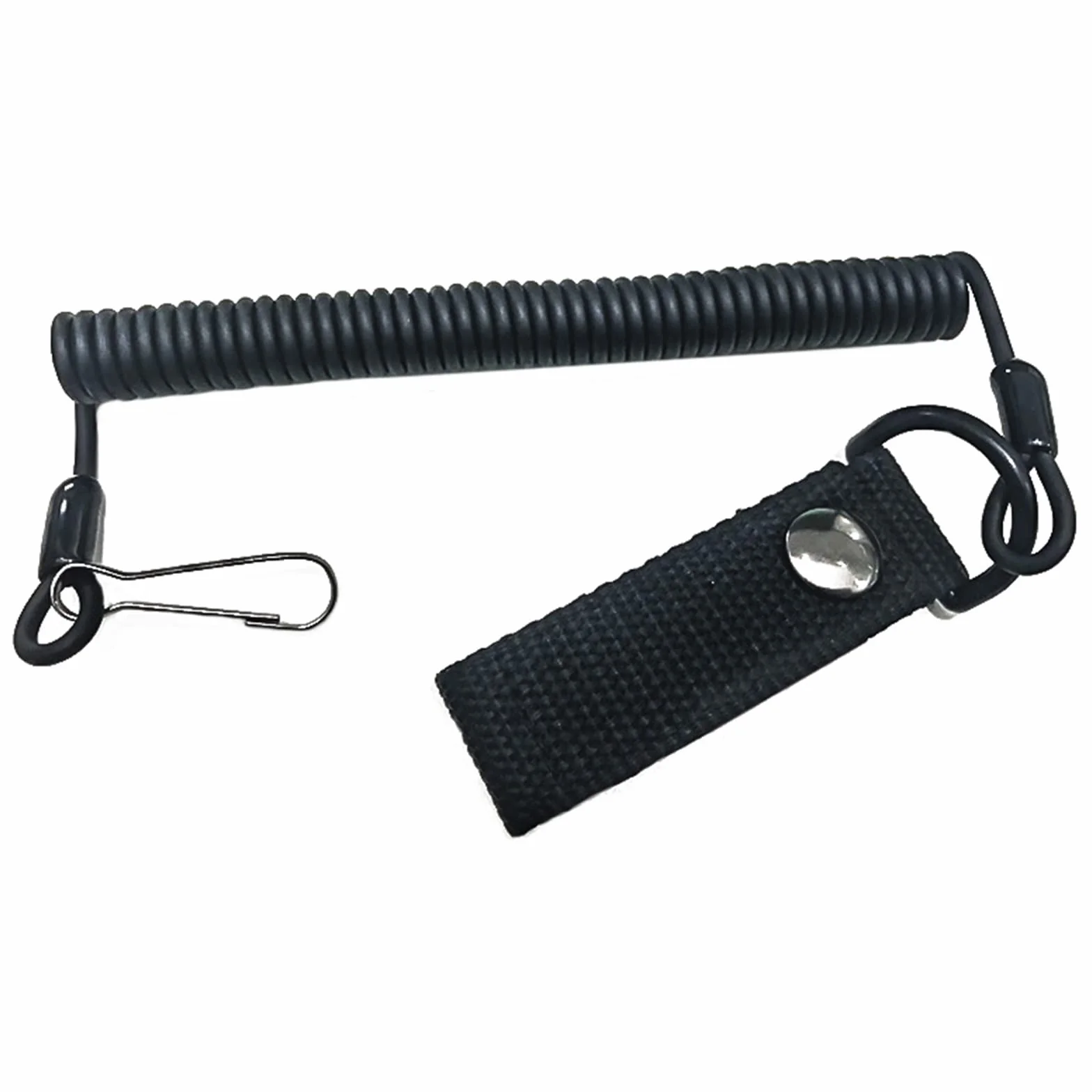 Paracord Tactical Lanyard Spiral Breloczek Linka zabezpieczająca Taśma na klucze Camping Smycz Anti-Lost Elastyczny Paracord Uchwyt RSG z karabińczykiem do wędkowania, wędrówek, polowania, wspinaczki