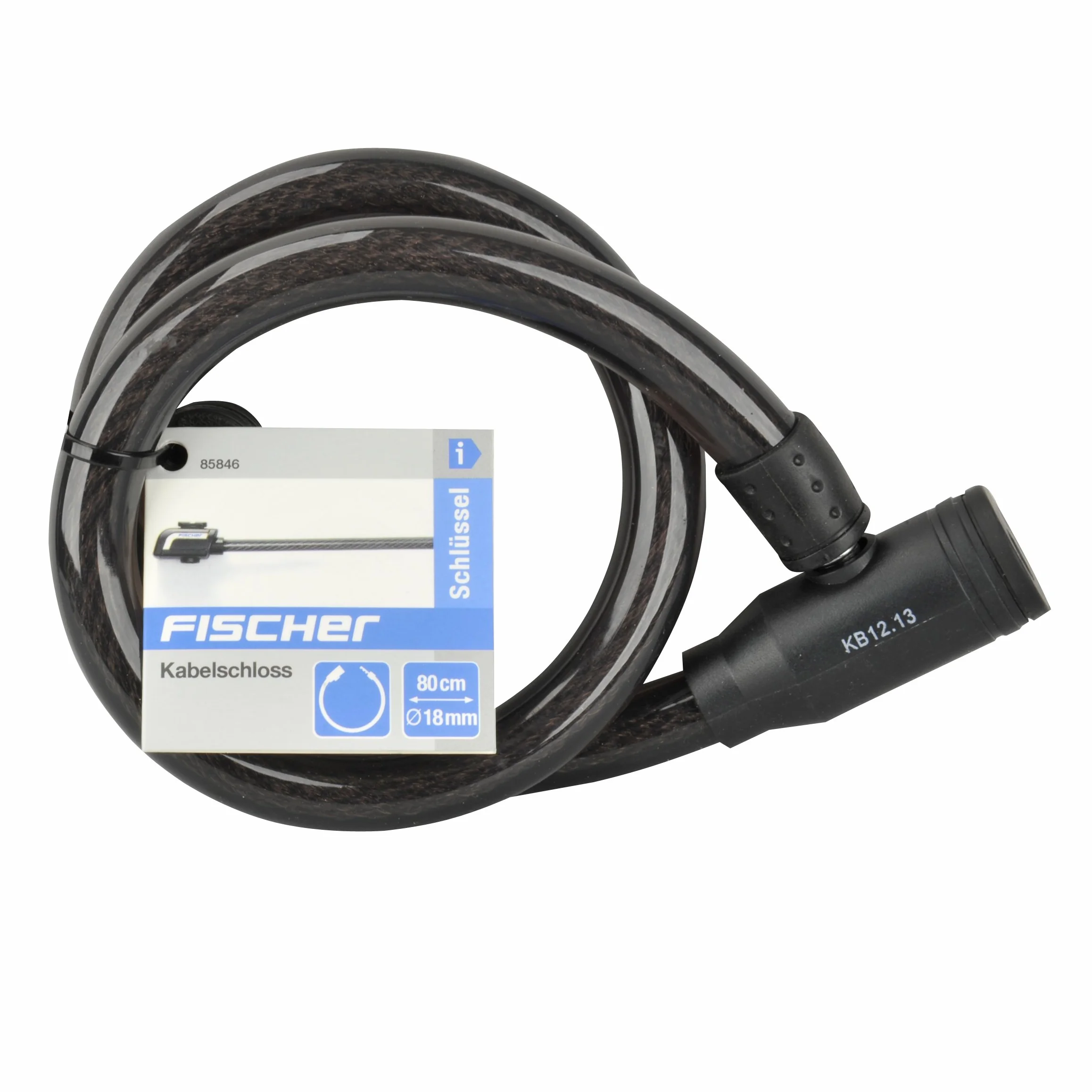 Fischer 85846 zamek linowy długość 80 cm średnica 18 mm czarny