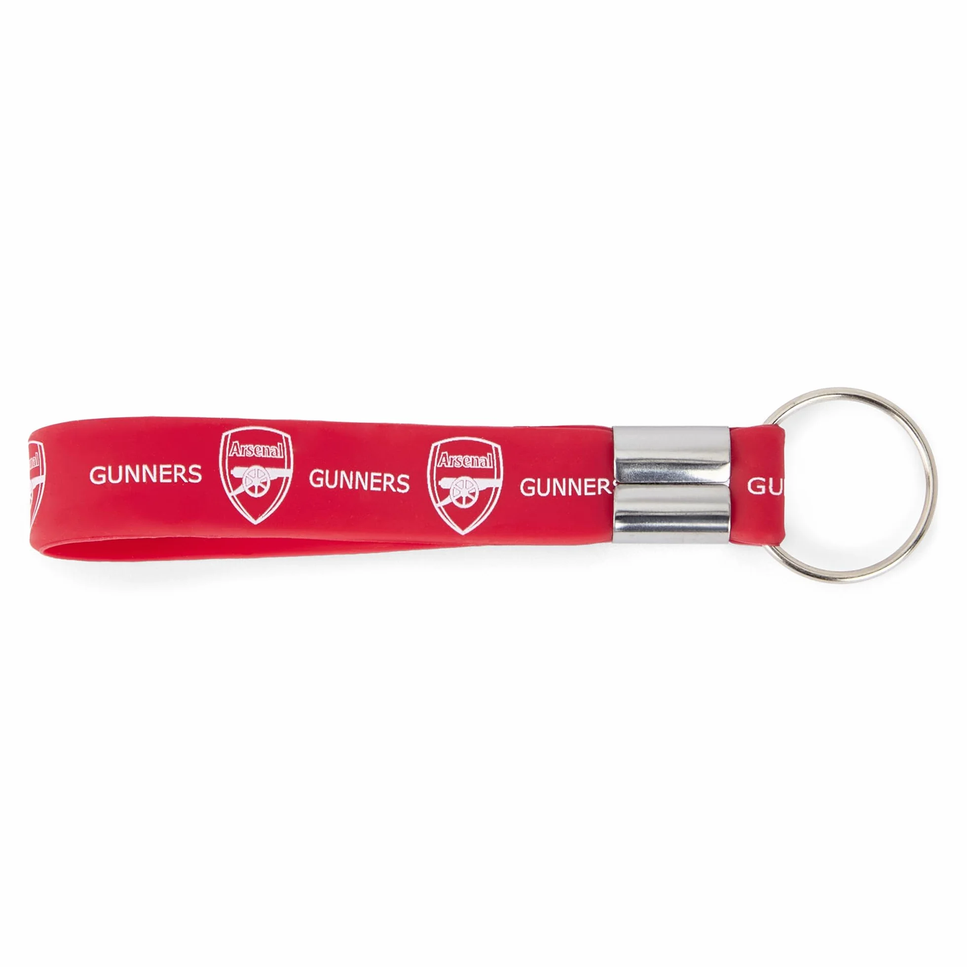 The Gift Scholars Arsenal F.C. Silikonowy brelok do kluczy, oficjalny towar (czerwony i biały) | Akcesoria dla strzelców i fanów