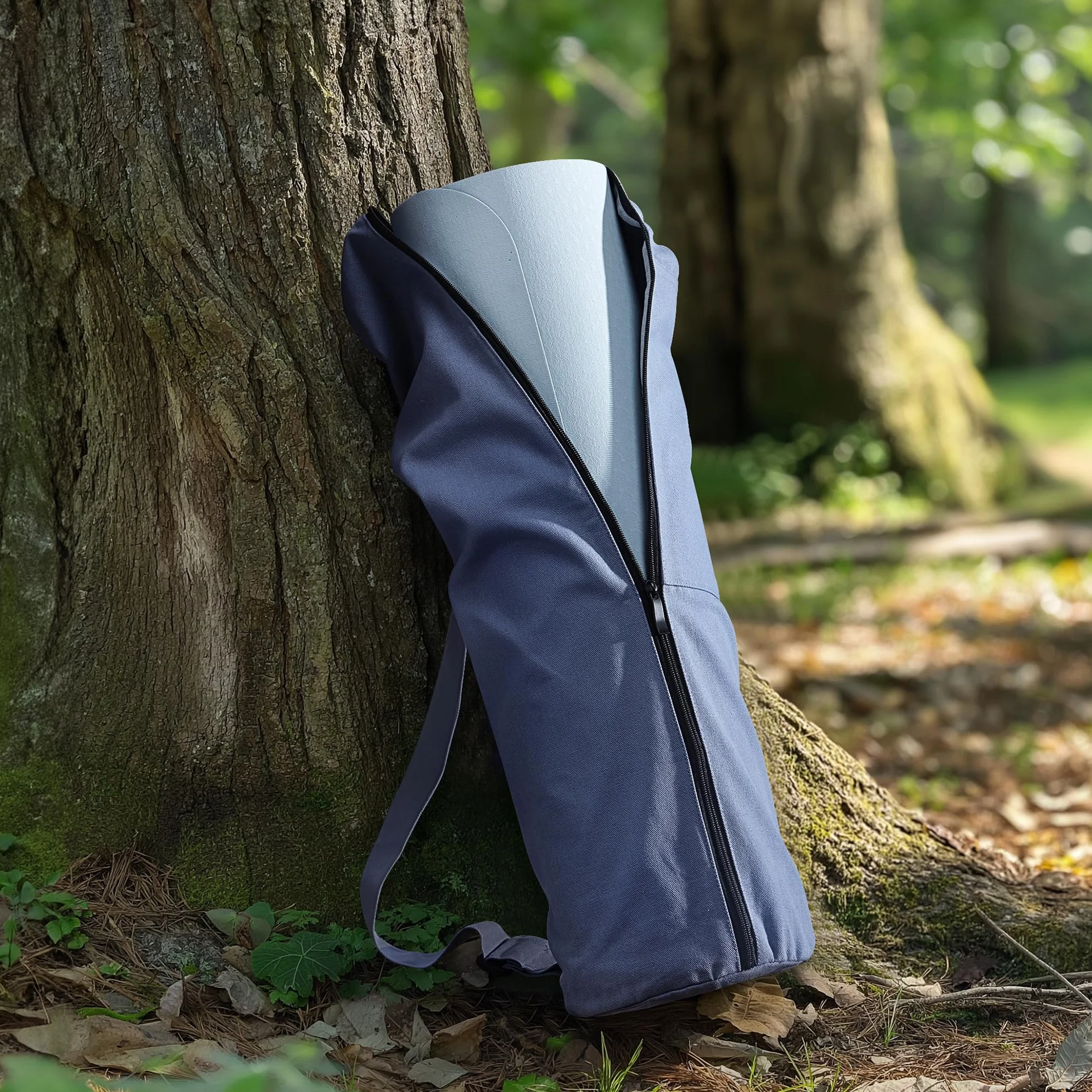 Navaris Torba XXL mata do jogi - bawełniana torba z zamkiem błyskawicznym Pasek na ramię 72 x 29 cm - joga pilates gimnastyka - różne kolory