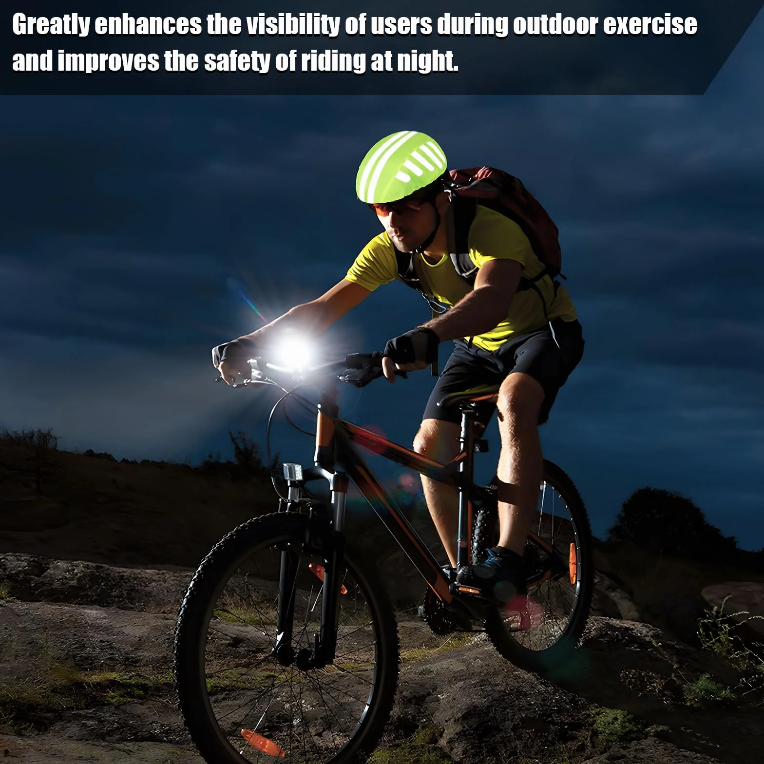 2 wodoszczelne i wiatroszczelne pokrowce na kask, zielone/czarne, pyłoszczelne osłony na kask rowerowy, 2 osłony na siodełko rowerowe, wodoszczelne, zestaw 2 taśm odblaskowych do bezpiecznej