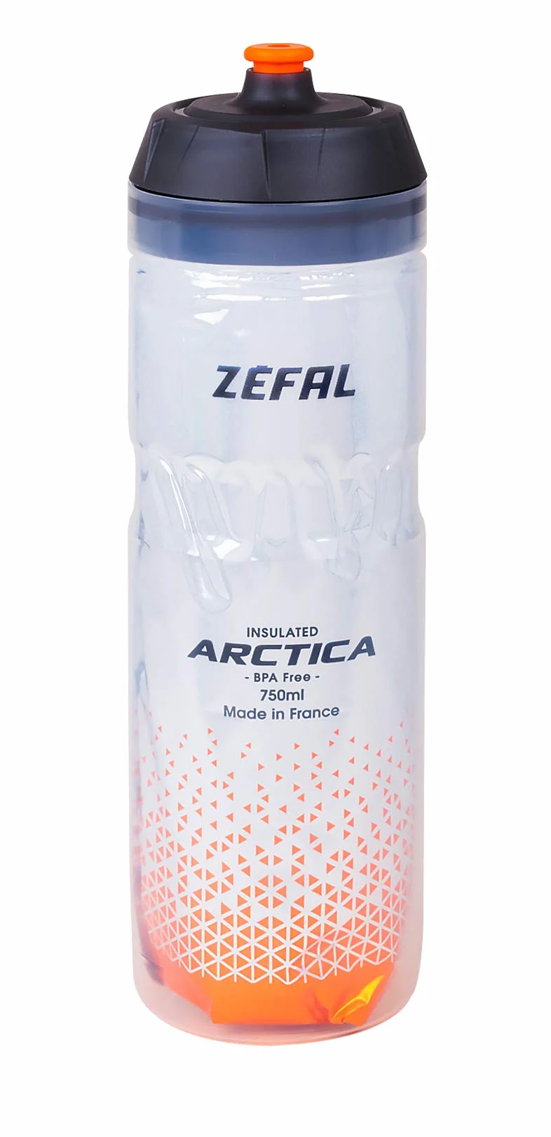 ZEFAL Arctica Bidon rowerowy 550 ml, izolowana butelka rowerowa, bezzapachowa i wodoodporna, sportowa butelka bez BPA, pomarańczowa