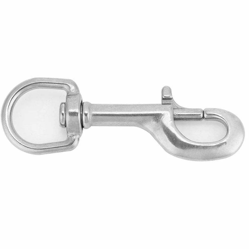 316 hak ze stali nierdzewnej obrotowy oko zatrzask zestaw śrub do nurkowania z akwalungiem (90 mm, biały)