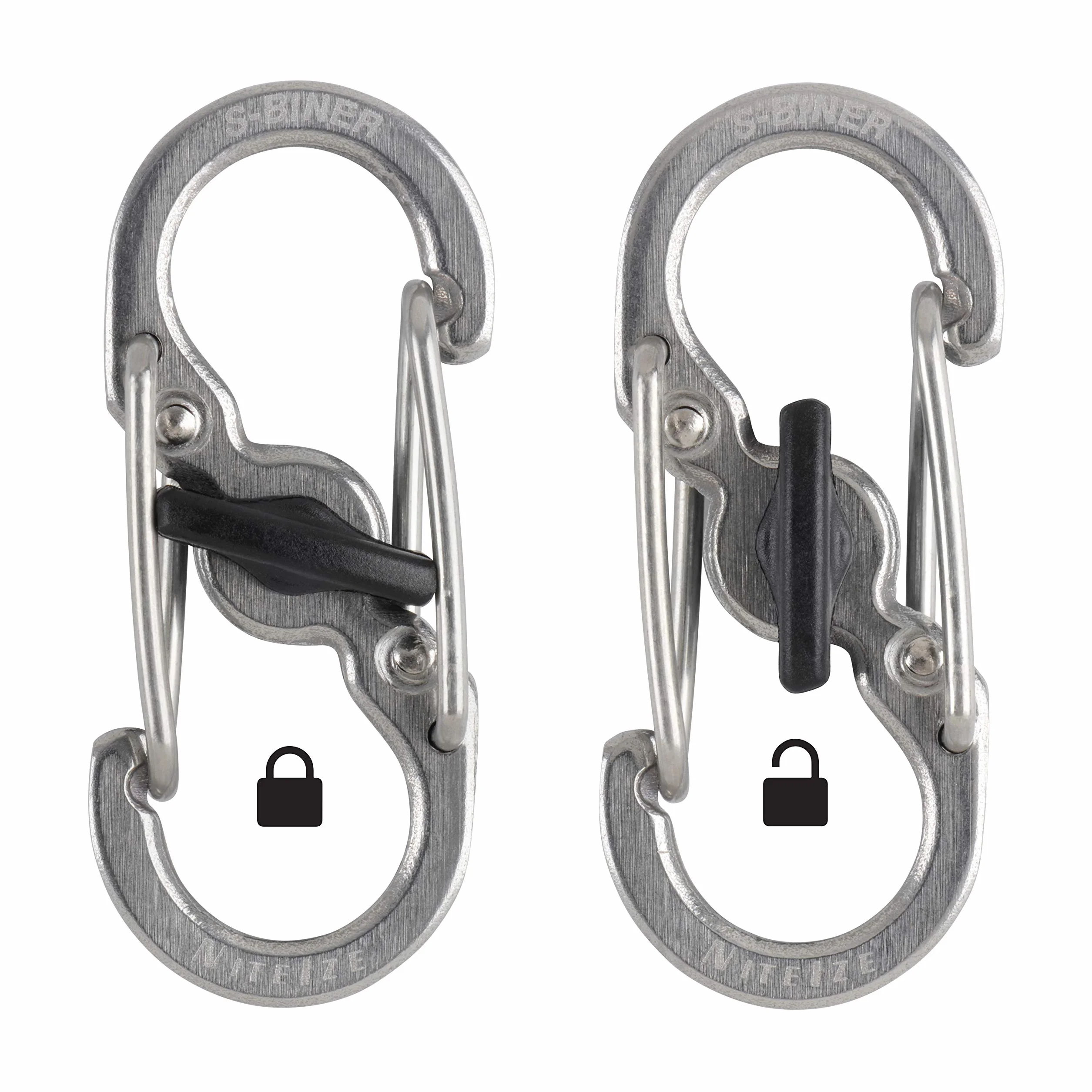 Nite Ize S-Biner Microlock Karabińczyk, Srebrny, 3,51 x 0,69 x 0,71 cm; 8 g