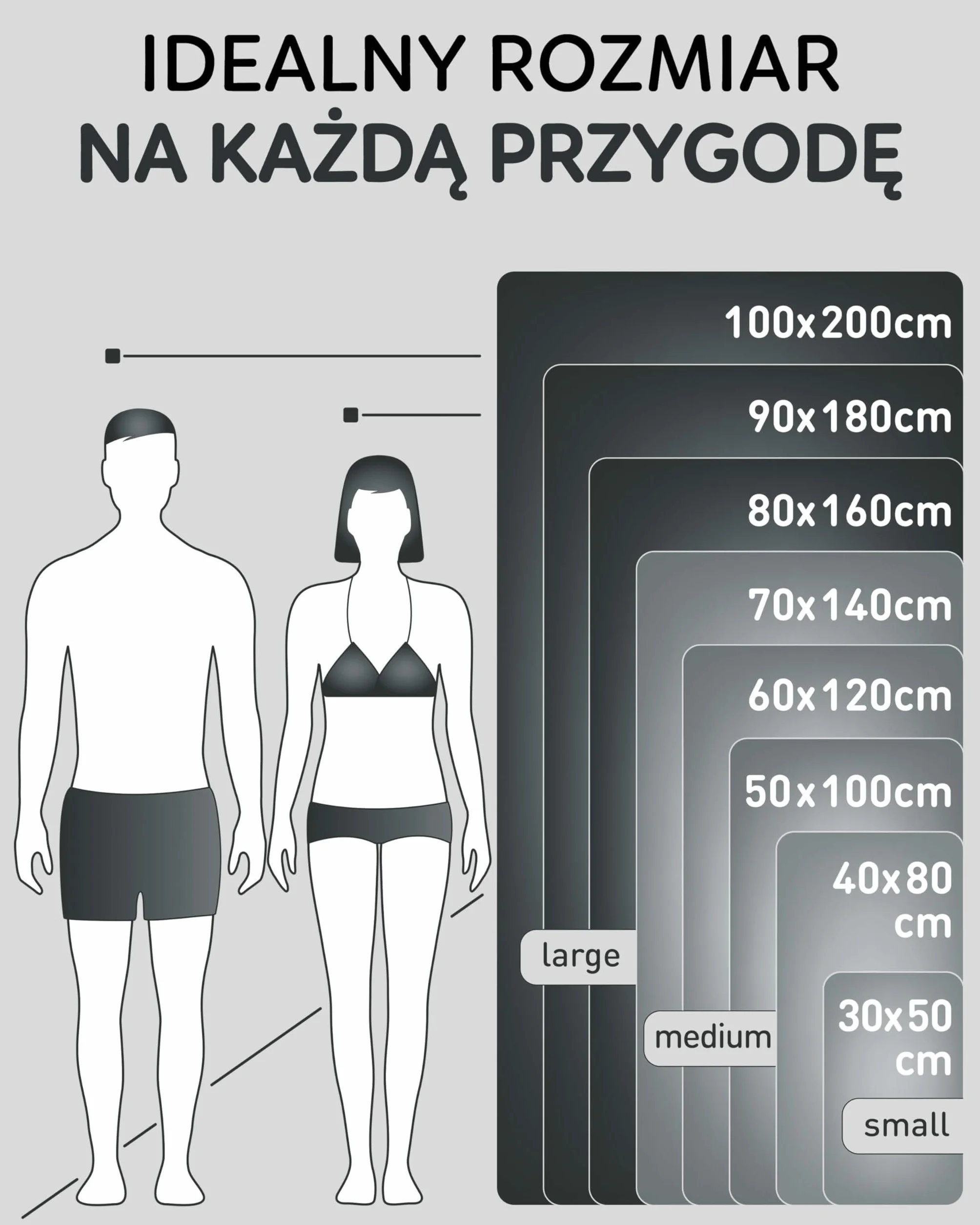 Fit-Flip Ręcznik z mikrofibry - kompaktowy, ultralekki i szybkoschnący - ręczniki z mikrofibry - idealne ręczniki sportowe, plażowe i podróżne - (1x 30x50cm Czarny)