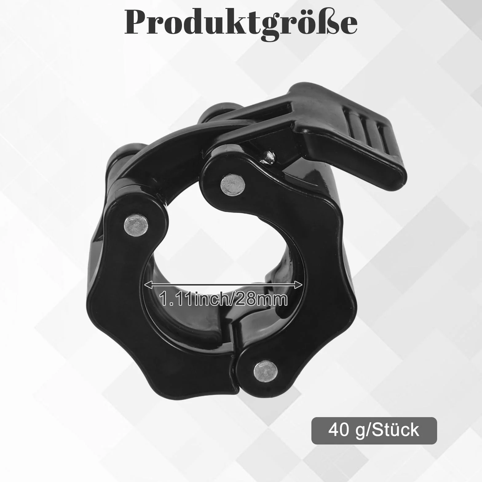 4 sztuki zacisków do hantli długich zacisków do hantli szybkozłączki, zapięcia do hantli, szybkie zapięcie do hantli, szybkie blokowanie do treningu, podnoszenia ciężarów (czarne)