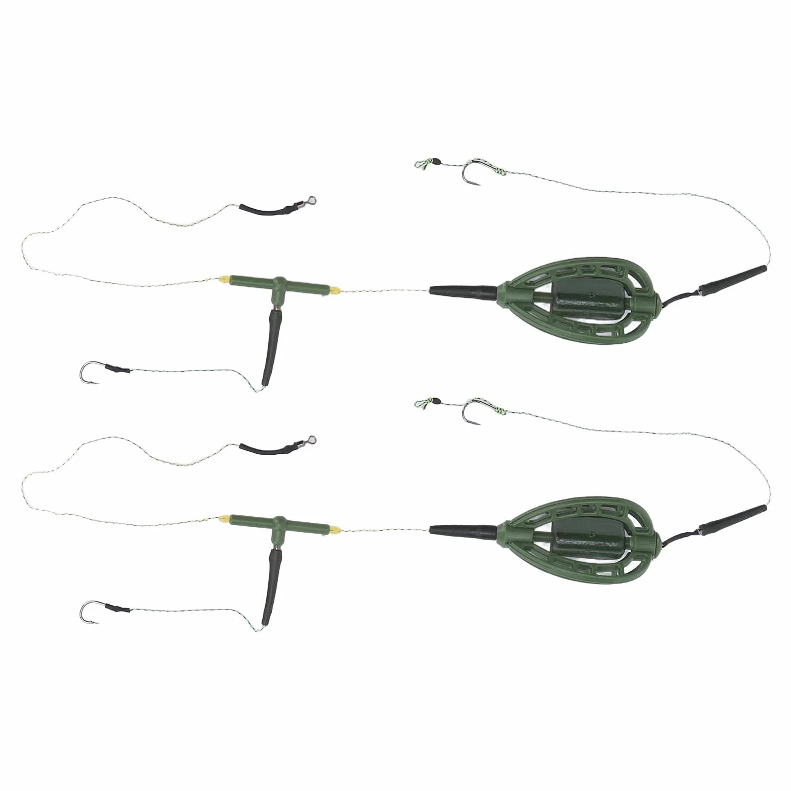 2 Szt. Zestaw Podajników Wędkarskich Długa Linia Urządzenie do Zagnieżdżania Karpia Zestaw Wędkarski Karp Fishing Bait Feeder