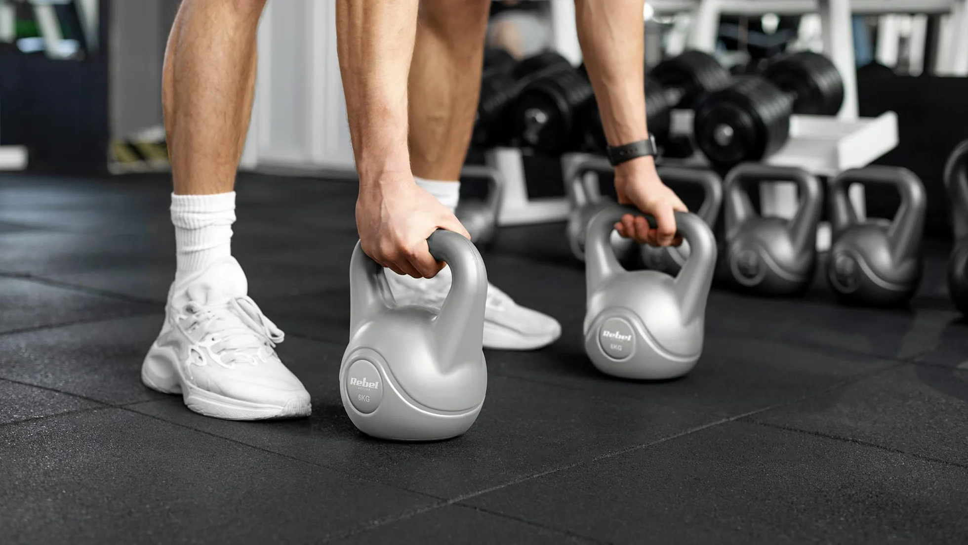 Rebel Electro Kettlebell Bitumiczny 4kg RBA-2322G-04 Szary