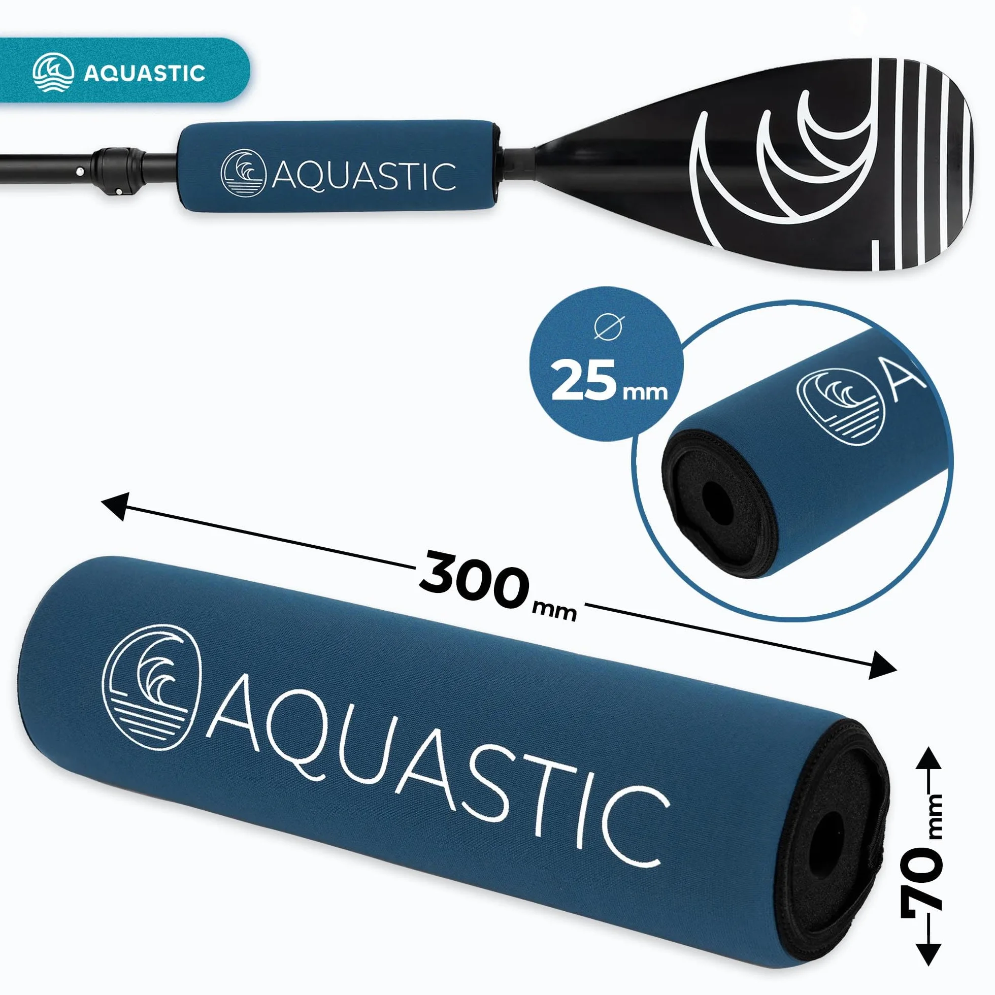 AQUASTIC Boja SUP zapobiegająca utonięciu do trzpienia 25 mm neopren NBR AQS-SFS