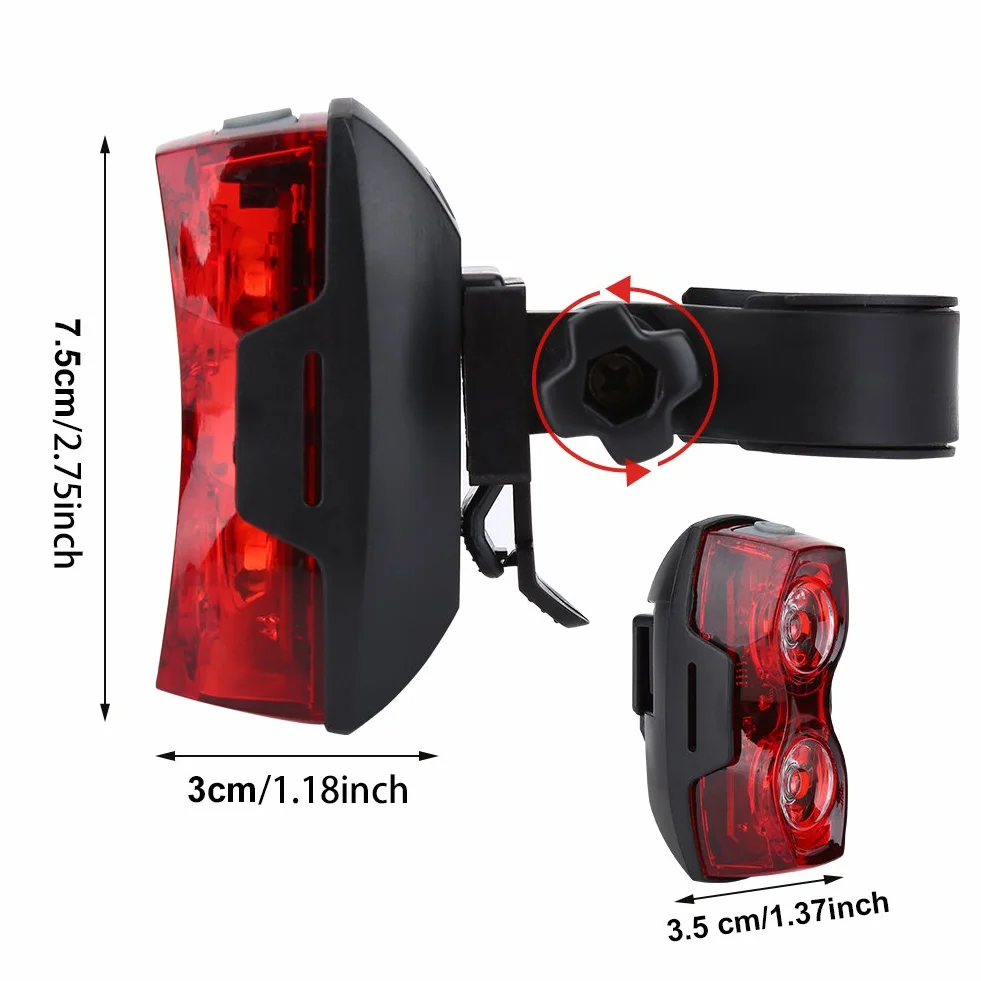 Tylne światło rowerowe Tylne światło rowerowe Zewnętrzna lampa rowerowa LED tylne koło tylne ostrzeżenie o bezpieczeństwie Czerwone światło do górskiego roweru wyścigowego