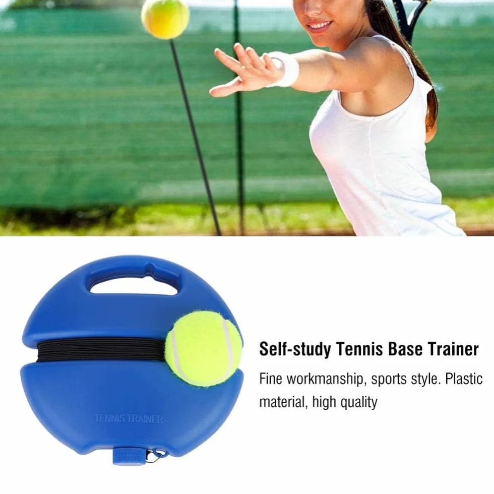 Alomejor Trenażer tenisowy przenośny tenis odbicie piłka narzędzie treningowe do samodzielnej nauki tenisa narzędzie do ćwiczeń dla dorosłych i dzieci początkujących