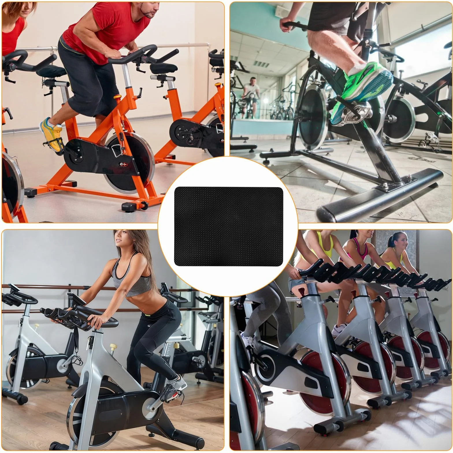 Mata ochronna na podłogę, do fitnessu, grubość 3 mm, mata sportowa, antypoślizgowa, do fitnessu, domowej siłowni i jogi, do użytku domowego i sprzętu sportowego (60 x 43 x 0,3 cm)