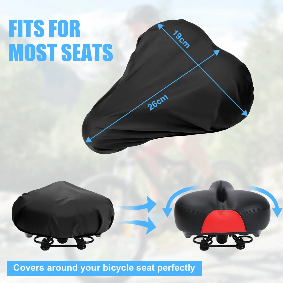 flintronic Pokrowiec przeciwdeszczowy na kask, wodoodporny, przeciwdeszczowy na kask, kask rowerowy, paski odblaskowe, ochrona przed deszczem, rozmiar uniwersalny dla mężczyzn, kobiet, dzieci