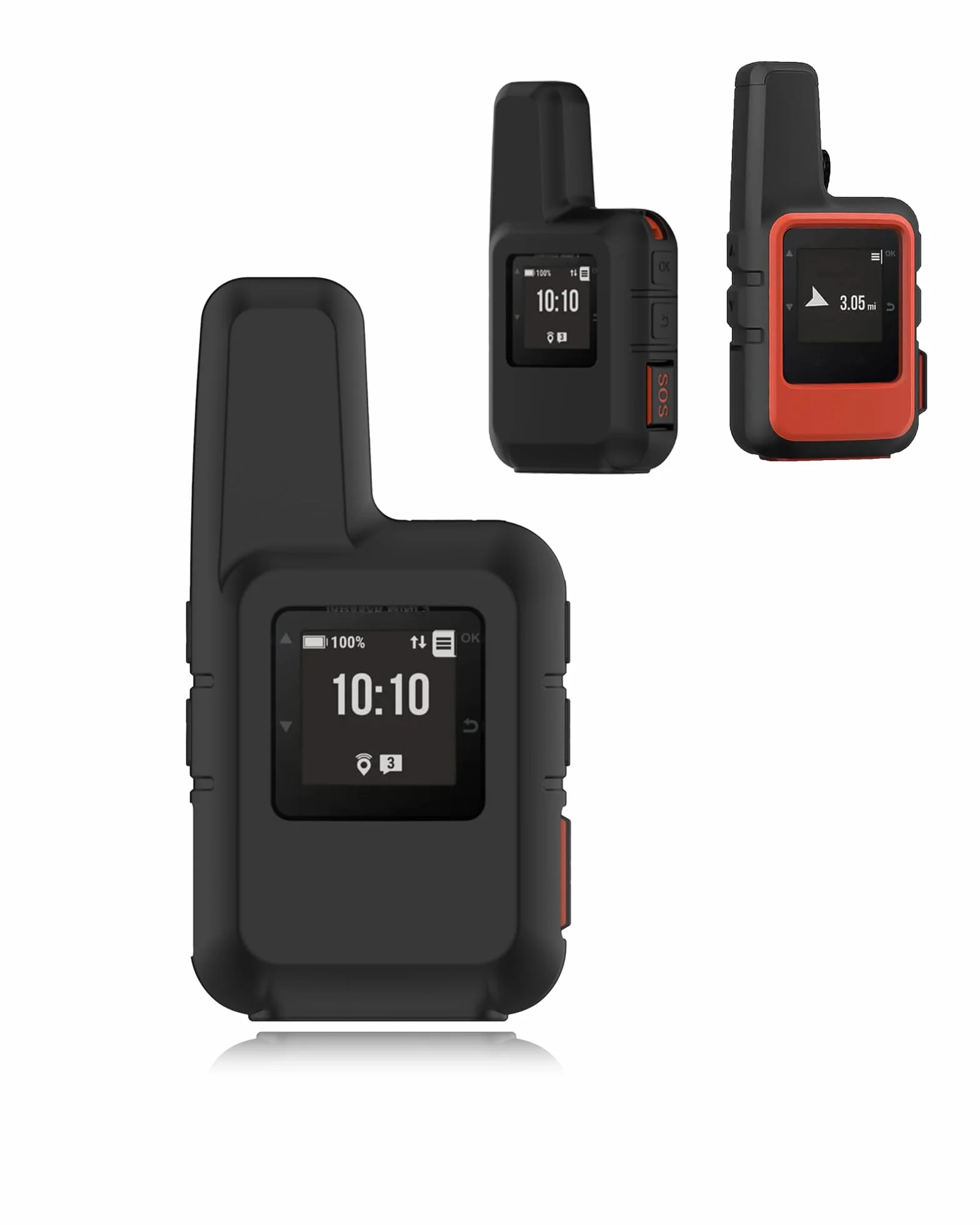 Etui do urządzenia łączności satelitarnej Garmin inReach Mini 2, silikonowe etui ochronne toergy z precyzyjnymi otworami – odporne na uderzenia, wodoodporne, wygodne w dotyku, czarne, 1 sztuka