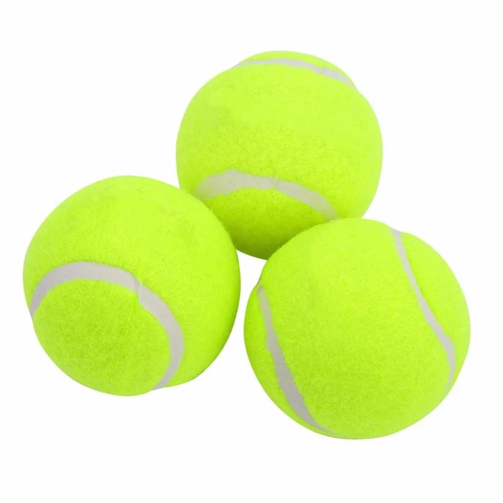 Alomejor Piłka tenisowa do tenisa, piłka treningowa, fluorescencyjna, żółta, do treningu zawodowego, rozrywki, 3 szt