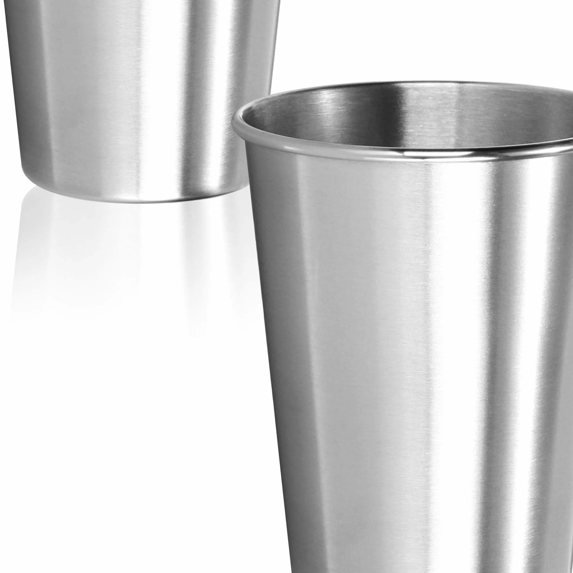com-four® 3 kubki ze stali nierdzewnej – stal 304 – lekkie kubki 250 ml do campingu i podrózy – nietlukace i bez BPA