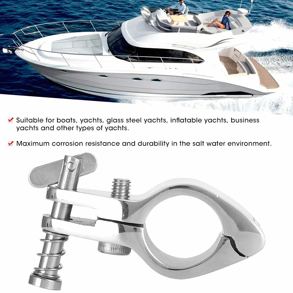 EBTOOLS do wspornika bimini do pneumatycznego 2 sztuki przegubowa łódź górna szczęka suwak ze stali nierdzewnej 316 okucia do sprzętu morskiego końcówka styl Bimini górny zawias wspornik