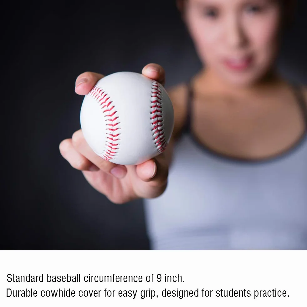 bejsbolówka skóry bydlęcej, wytrzymała, miękka wyściółka baseballowa, łatwy chwyt do treningu studenckiego dla początkujących,Artykuły do baseballu, softballu i hokeja