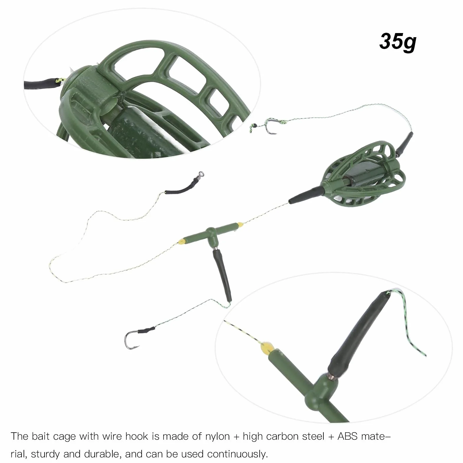 2 Szt. Zestaw Podajników Wędkarskich Długa Linia Urządzenie do Zagnieżdżania Karpia Zestaw Wędkarski Karp Fishing Bait Feeder