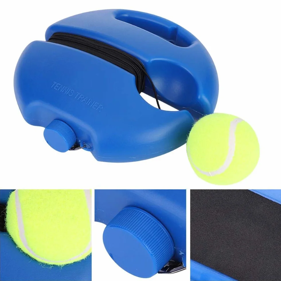 Alomejor Trenażer tenisowy przenośny tenis odbicie piłka narzędzie treningowe do samodzielnej nauki tenisa narzędzie do ćwiczeń dla dorosłych i dzieci początkujących