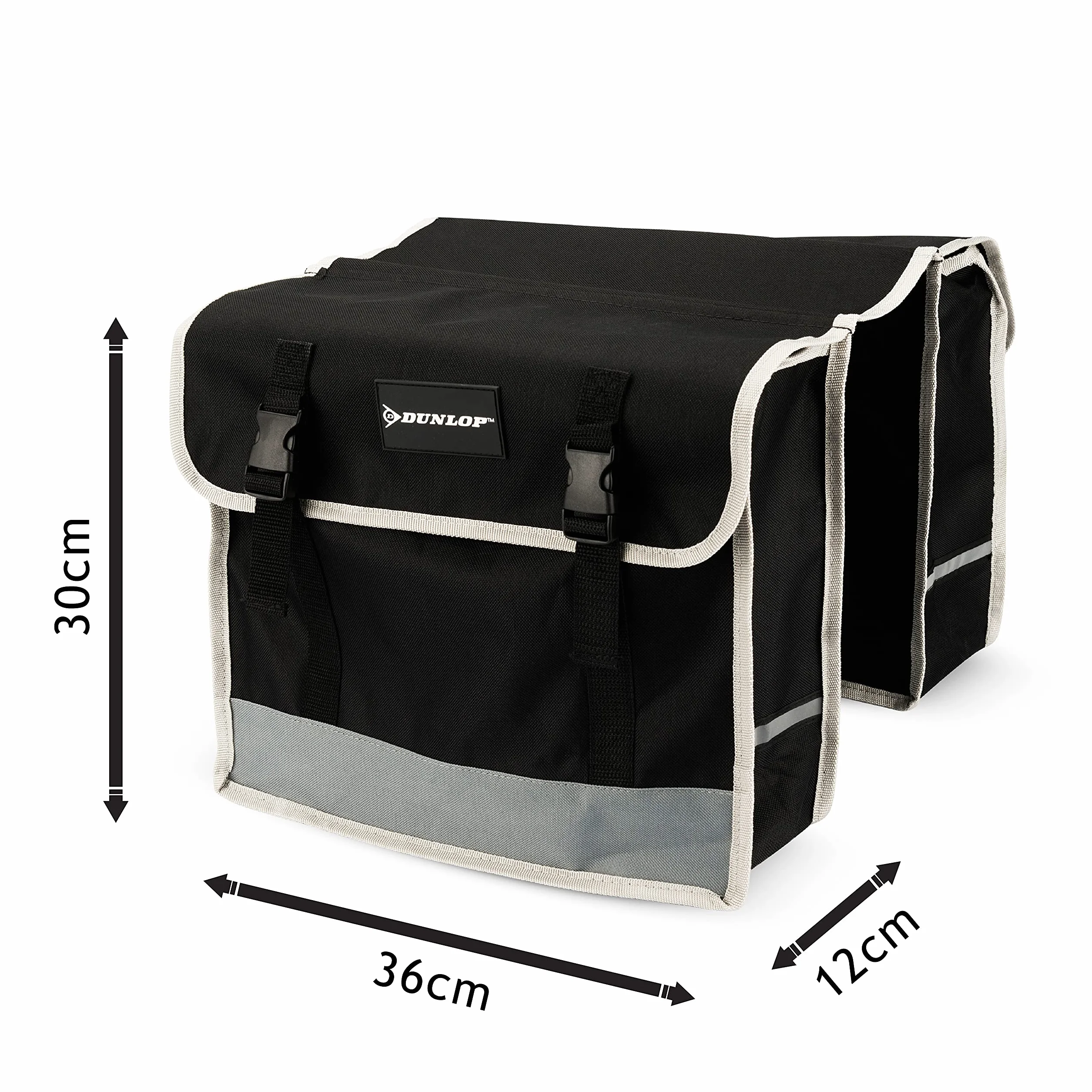 Dunlop Uniseks 8711252417400 Torba Rowerowa, Czarny, 36 x 30 x 12 cm
