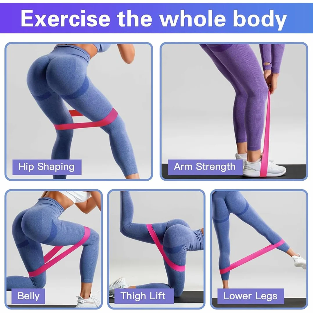 Taśmy oporowe do fitnessu, 5 poziomów oporu, elastyczne taśmy fitness do treningu we Włoszech, torba do noszenia do crossfitu, jogi, pilatesu