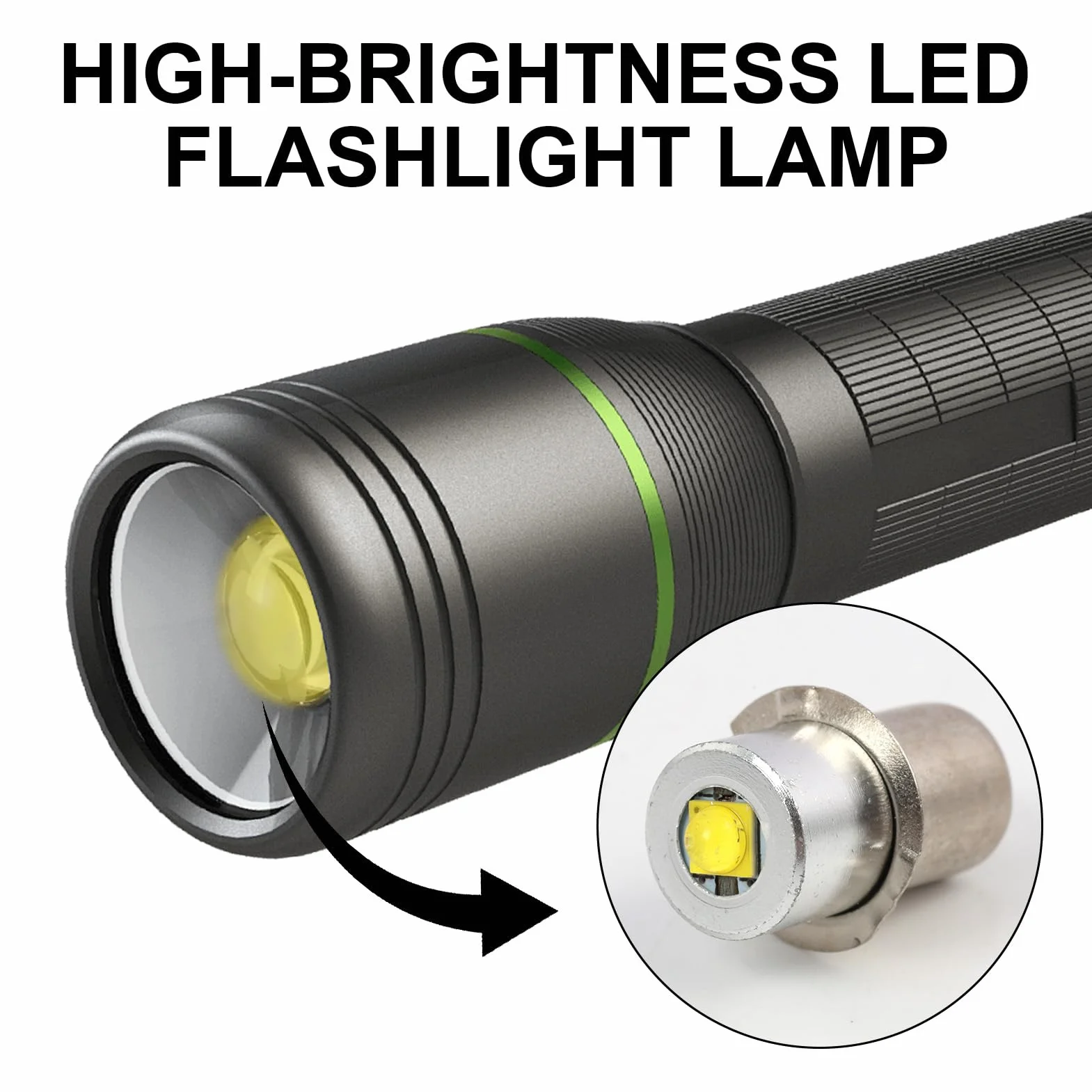 Żarówka LED P13.5S 3V 3W do latarek, kompatybilna z Maglite 2D