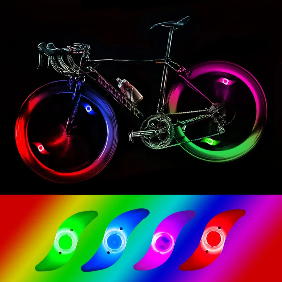4 światła koła czerwone rowery światła rowerowe wodoodporna lampa led opona rowerowa z 3 trybami kierunkowskazu dla dorosłych rowerów górskich i dzieci