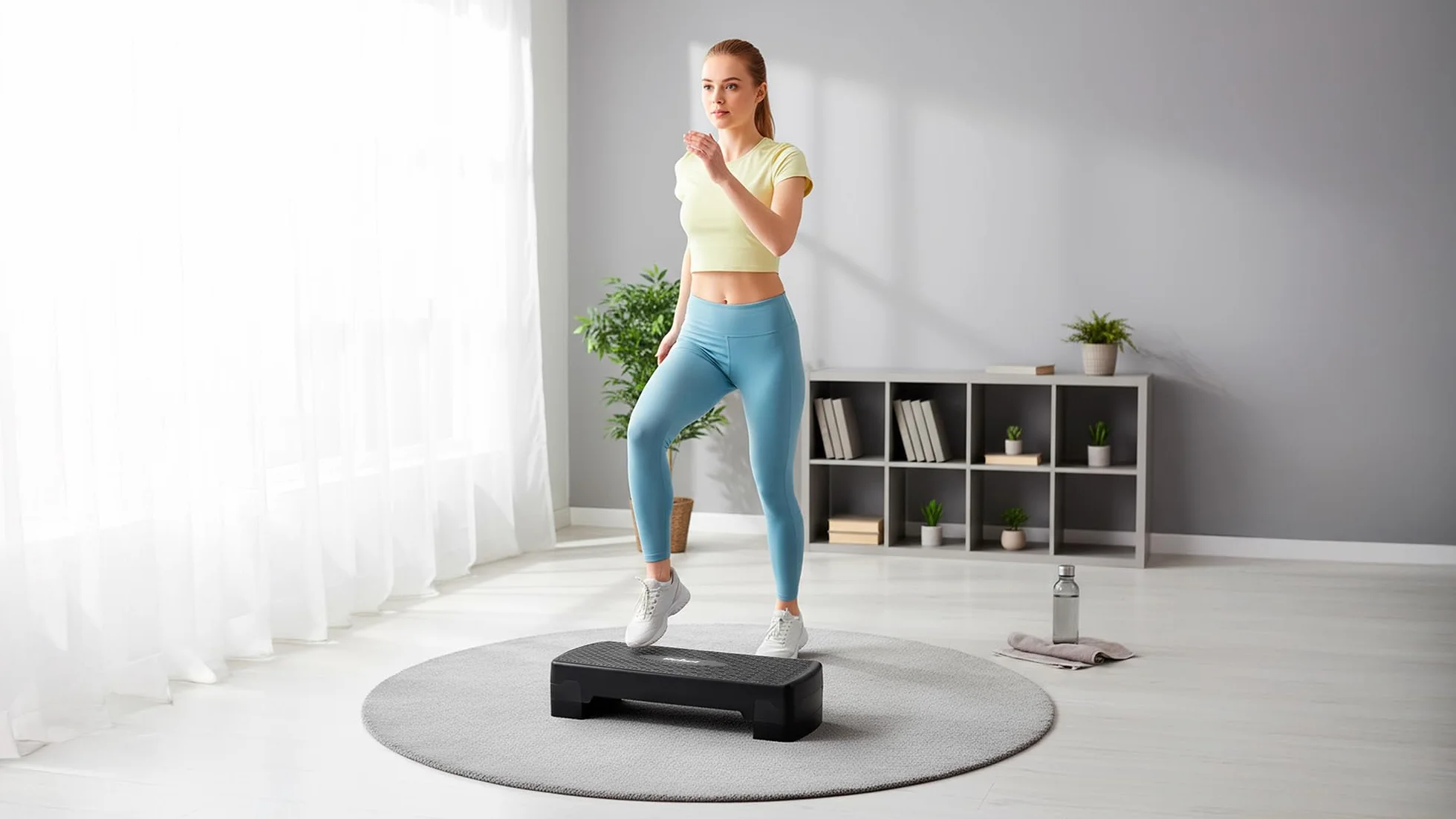 Rebel Electro Step do Aerobiku Fitness 3 Stopnie 68cm Stepper Podest Schodek Czarny