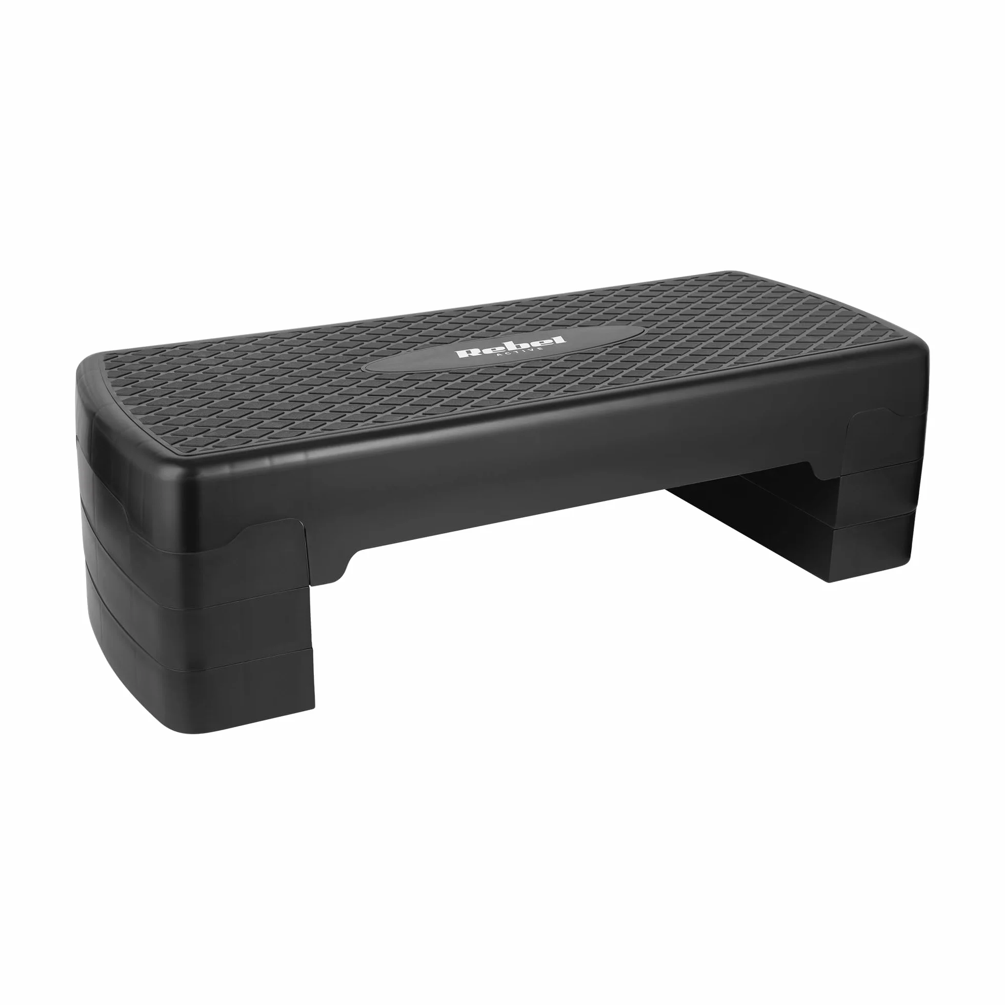 Rebel Electro Step do Aerobiku Fitness 3 Stopnie 68cm Stepper Podest Schodek Czarny