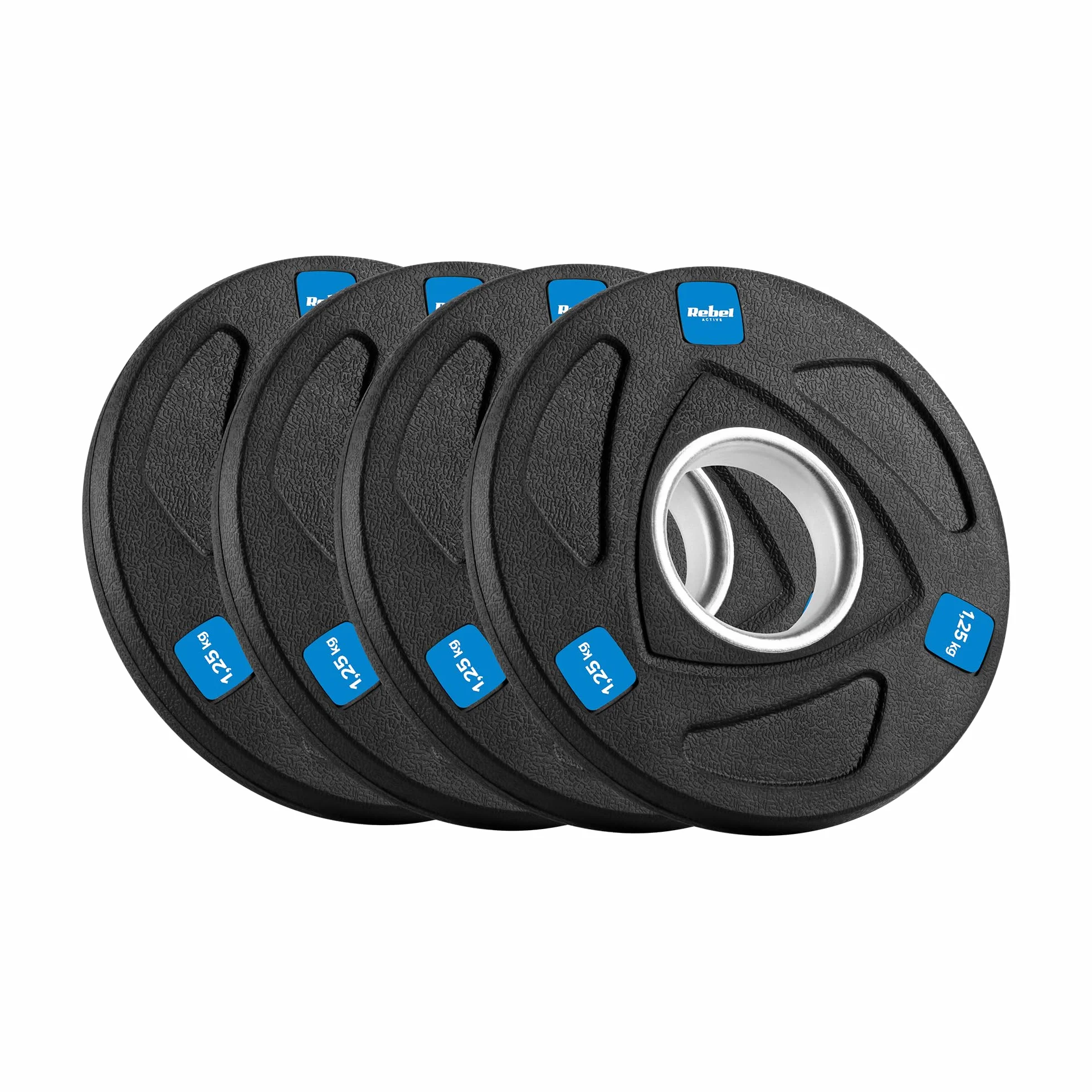 Rebel Zestaw Obciążeń Żeliwnych Gumowanych 4x1.25kg Otwór Olimpijski 51mm RBA-2107