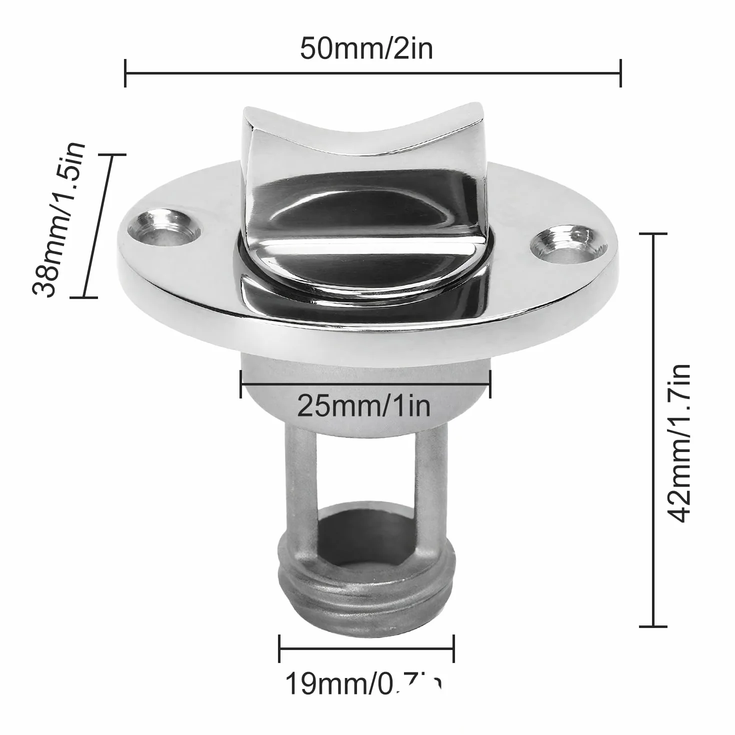 Korek drenowy z 316 stali nierdzewnej, korek łodziowy pasuje do 1" otworu, korek drenowy rufy łodzi, korek drenowy kadłuba z wodoodpornym uszczelnieniem O-ringu do zastępczego odpływu wody