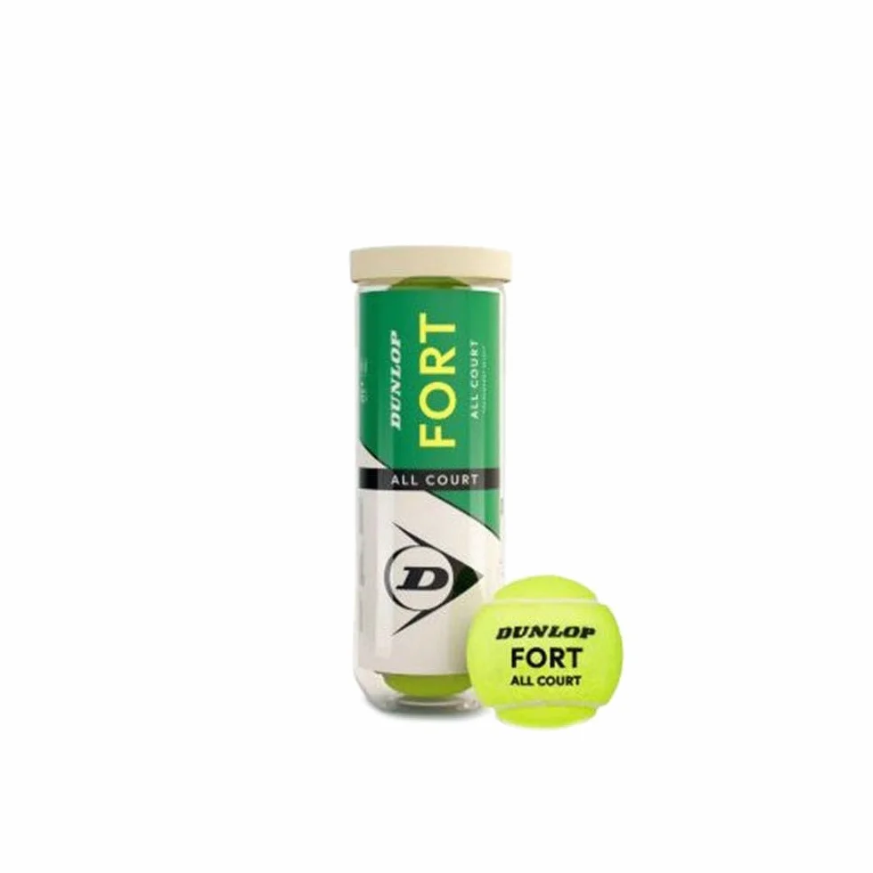 DUNLOP Piłka tenisowa Fort All Court TS – do piasku, twardego podłoża i trawnika (3 piłki)