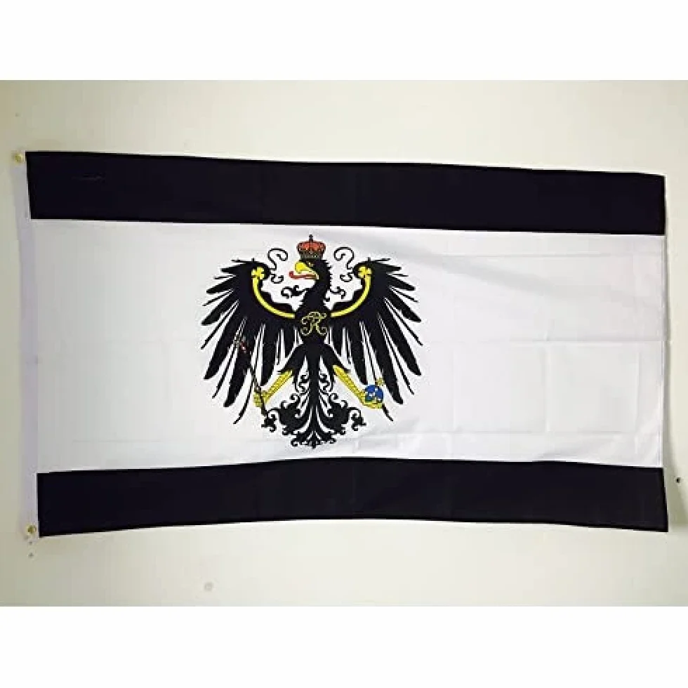 Drapeau Royaume de Prusse 1701-1918 avec Oeillets Métalliques, 150cm x 90cm