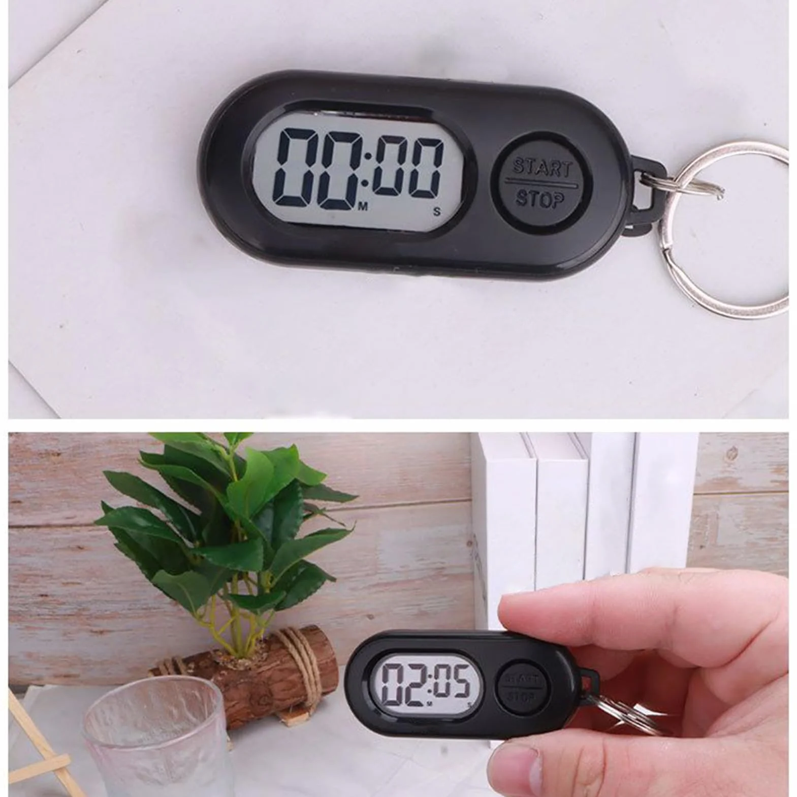 Brelok Stop Timer, przenośny zegarek sportowy, uroczy kompaktowy cyfrowy ekran LCD, licznik timera akcesoria do placu zabaw, klasy, aktywności na świeżym powietrzu
