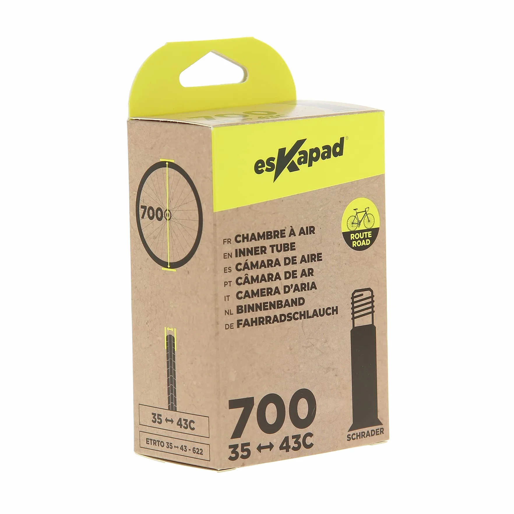 Schrader Opona Rowerowa 700x35/43C Czarny