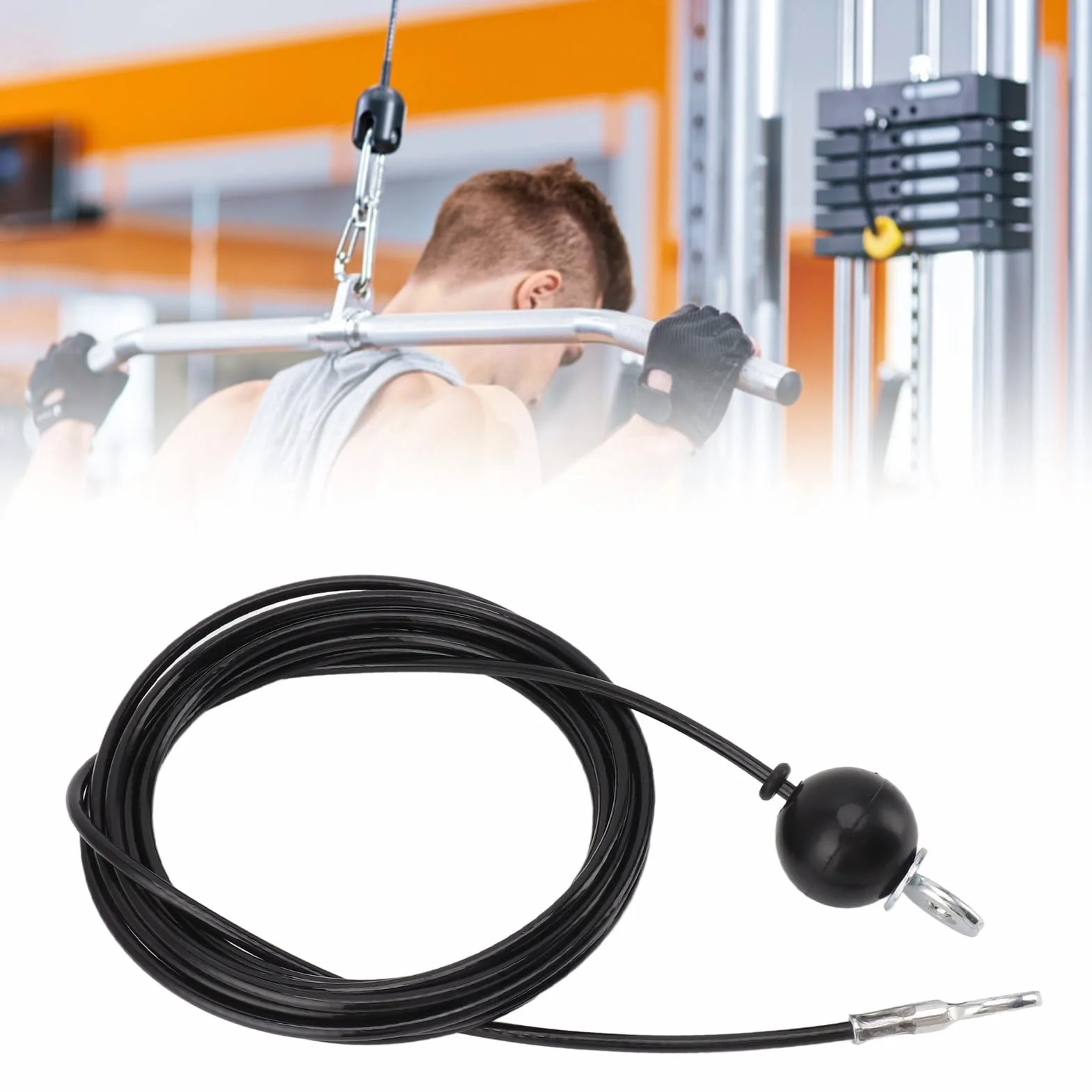 Linka do Bloczka Fitness, Linka do ściągania z Drutu Stalowego o Dużej wytrzymałości. Przystawka do ćwiczeń Fitness do Wymiany Sprzętu do Domowej Siłowni