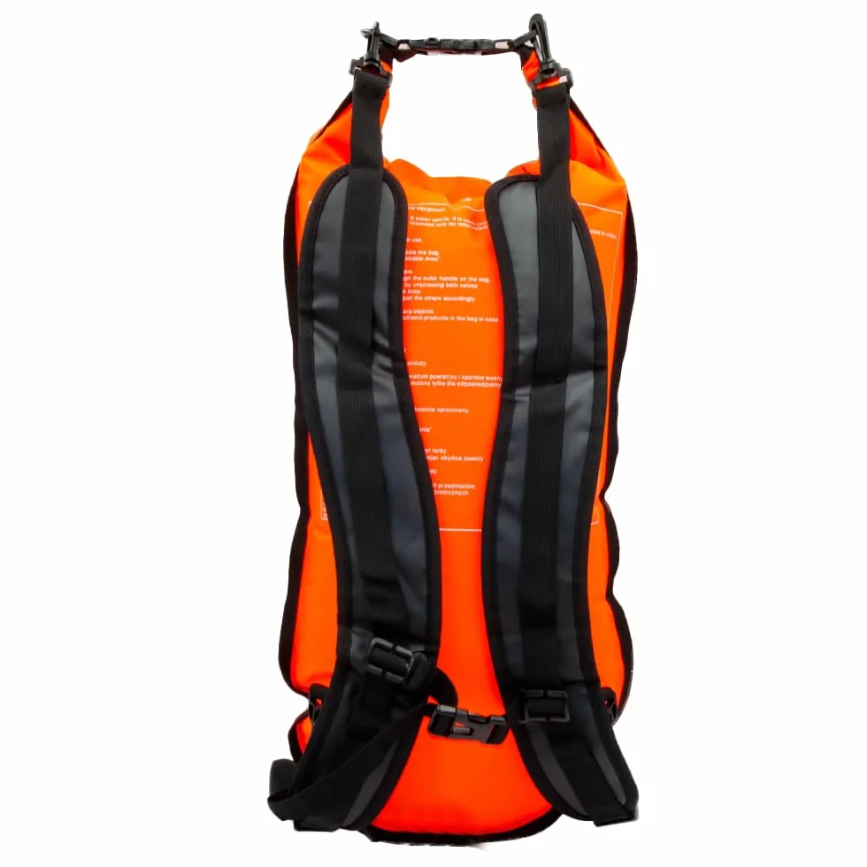 molti Boja do pływania 2 w 1, 15 l, 28 l, boja Pull Boja dla dorosłych, Baywatch Boja, pomarańczowa, bezpieczeństwo podczas pływania, na otwartej wodzie i triatlonie (BA003, pomarańczowy, 28 l)