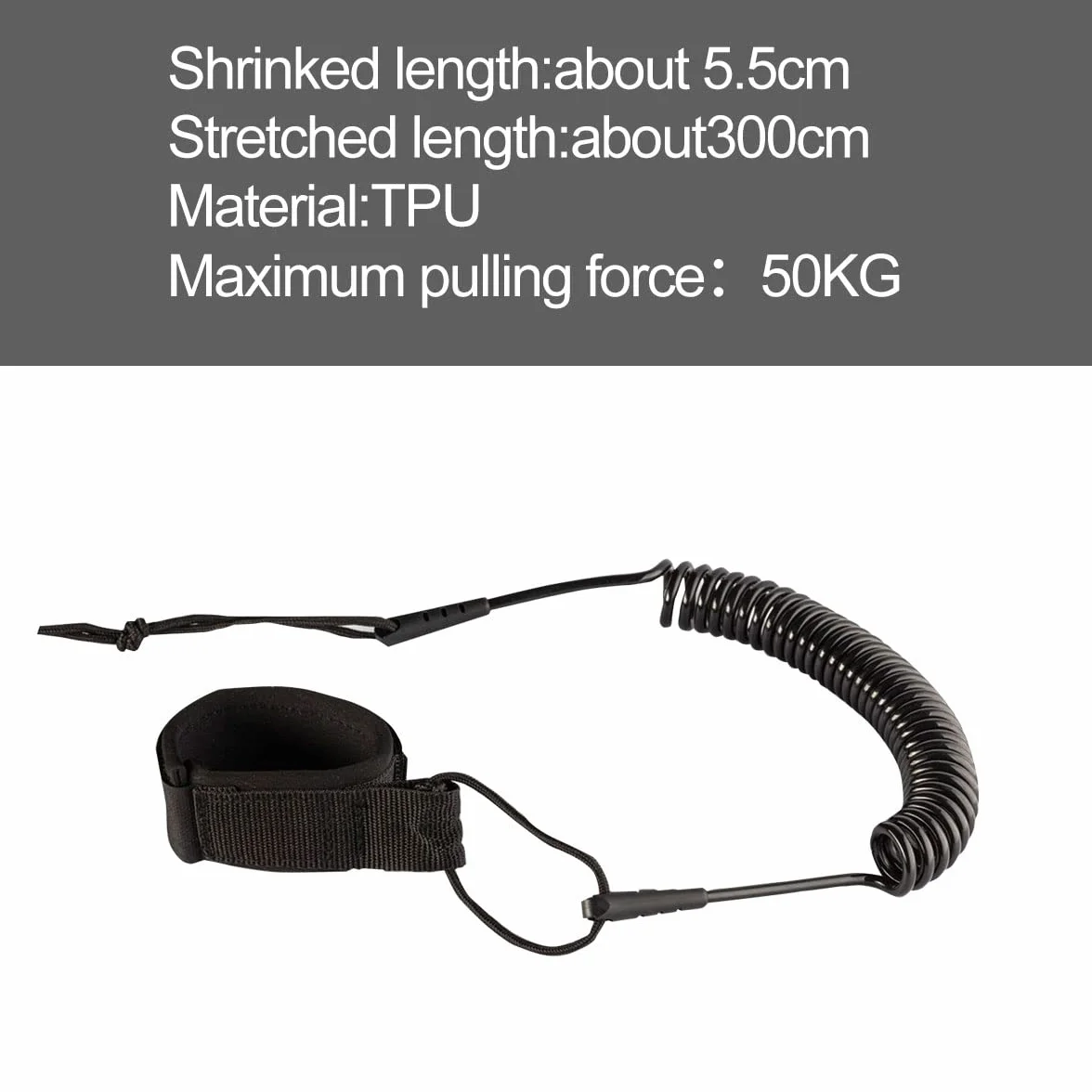 SUP Leash Smycz do Deski Surfingowej 55 x 3000mm