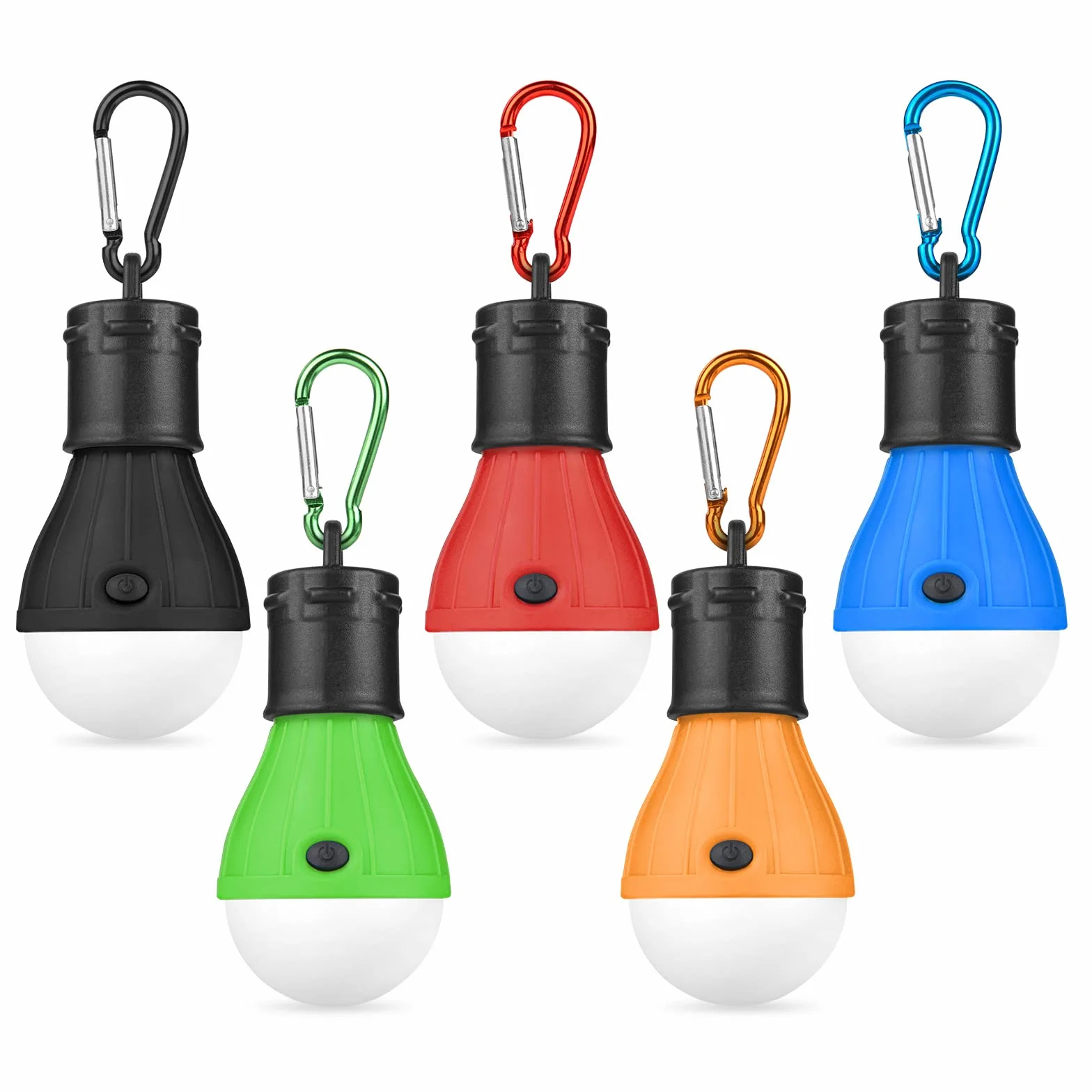 Flintronic 5 sztuk LED lampa kempingowa z karabińczykiem światło awaryjne