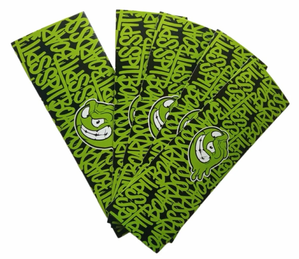 SPITBOARDS 5 laserowych wzorów 110 x 38 mm 1 mm czarne elementy do skate grip taśma komórkowa guma piankowa