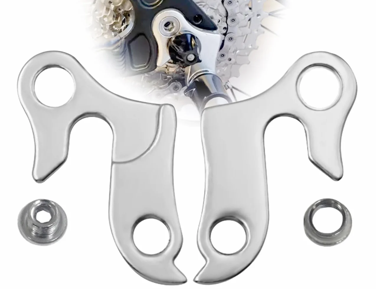 Hak przerzutki rowerowej ze stopu aluminium, wieszak tylny, 2 sztuki