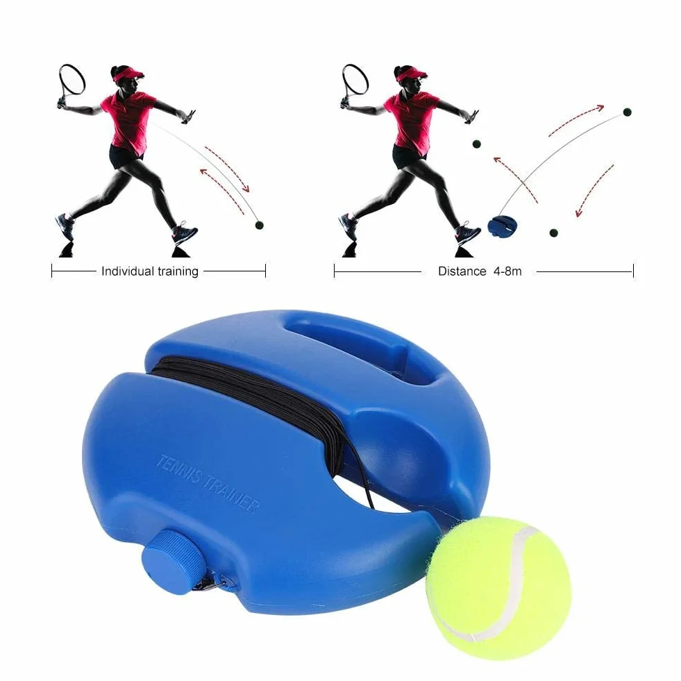 Alomejor Trenażer tenisowy przenośny tenis odbicie piłka narzędzie treningowe do samodzielnej nauki tenisa narzędzie do ćwiczeń dla dorosłych i dzieci początkujących